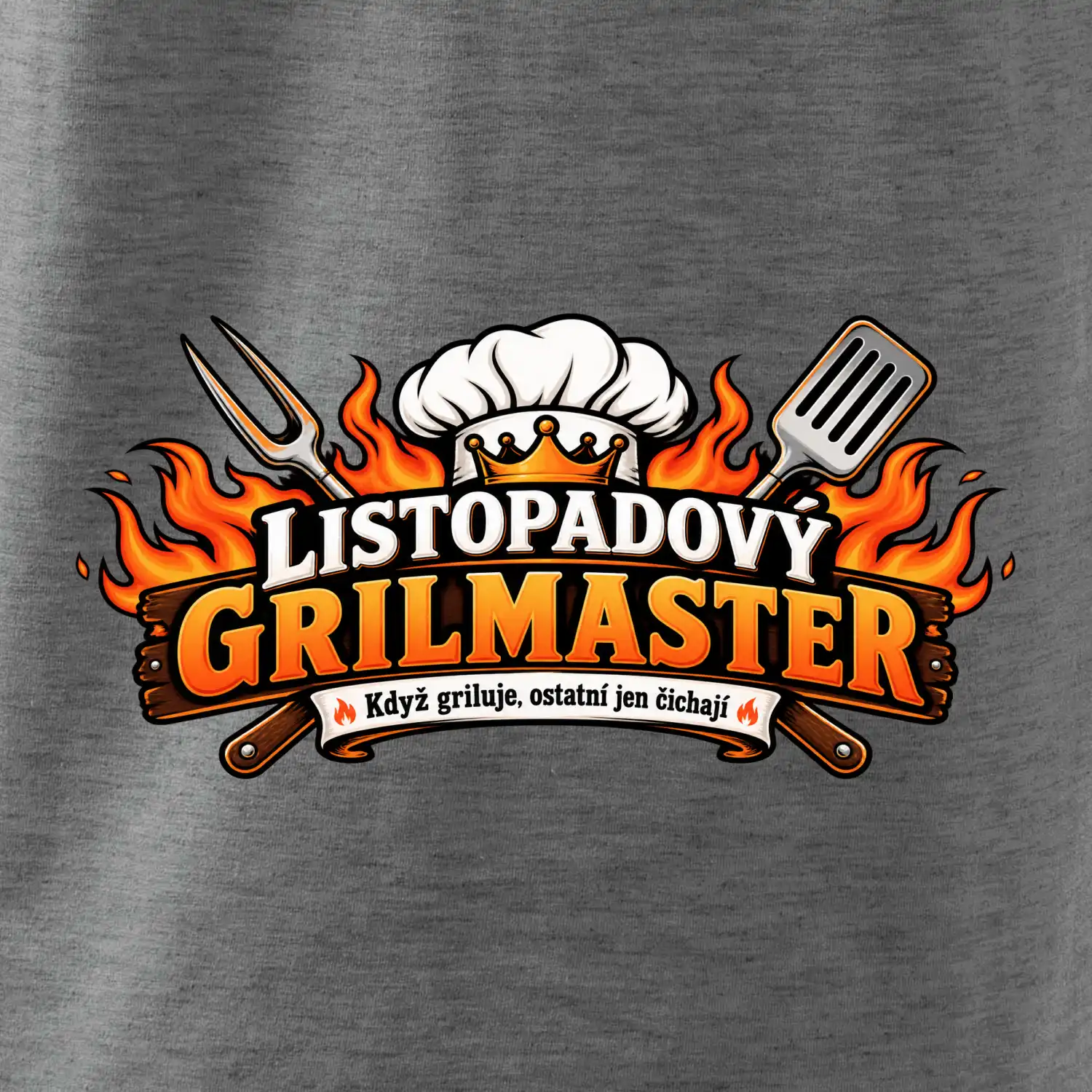 Listopadový grillmaster král grilování v plamenech