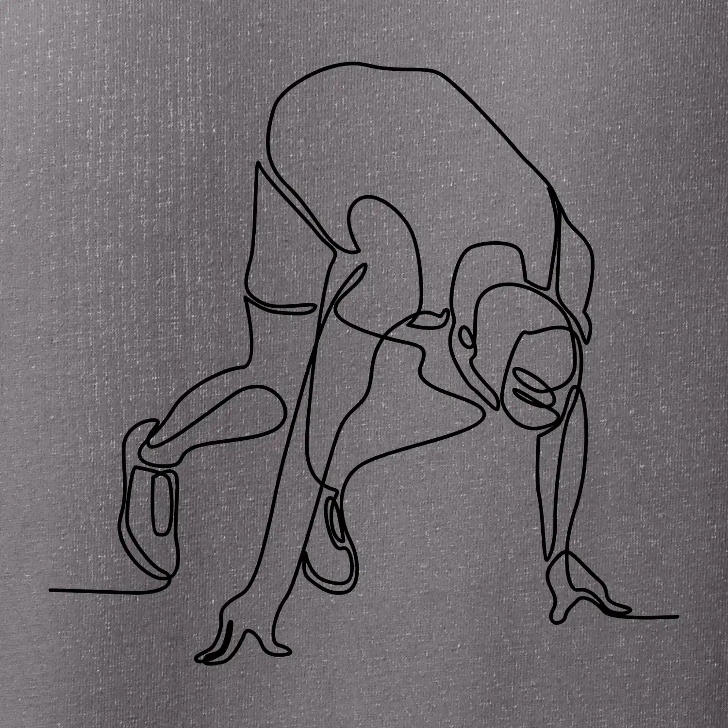 Běžec na startu jedním tahem