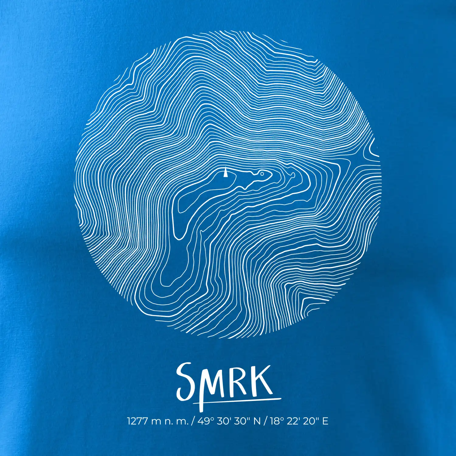 Smrk - vrstevnice v kruhu