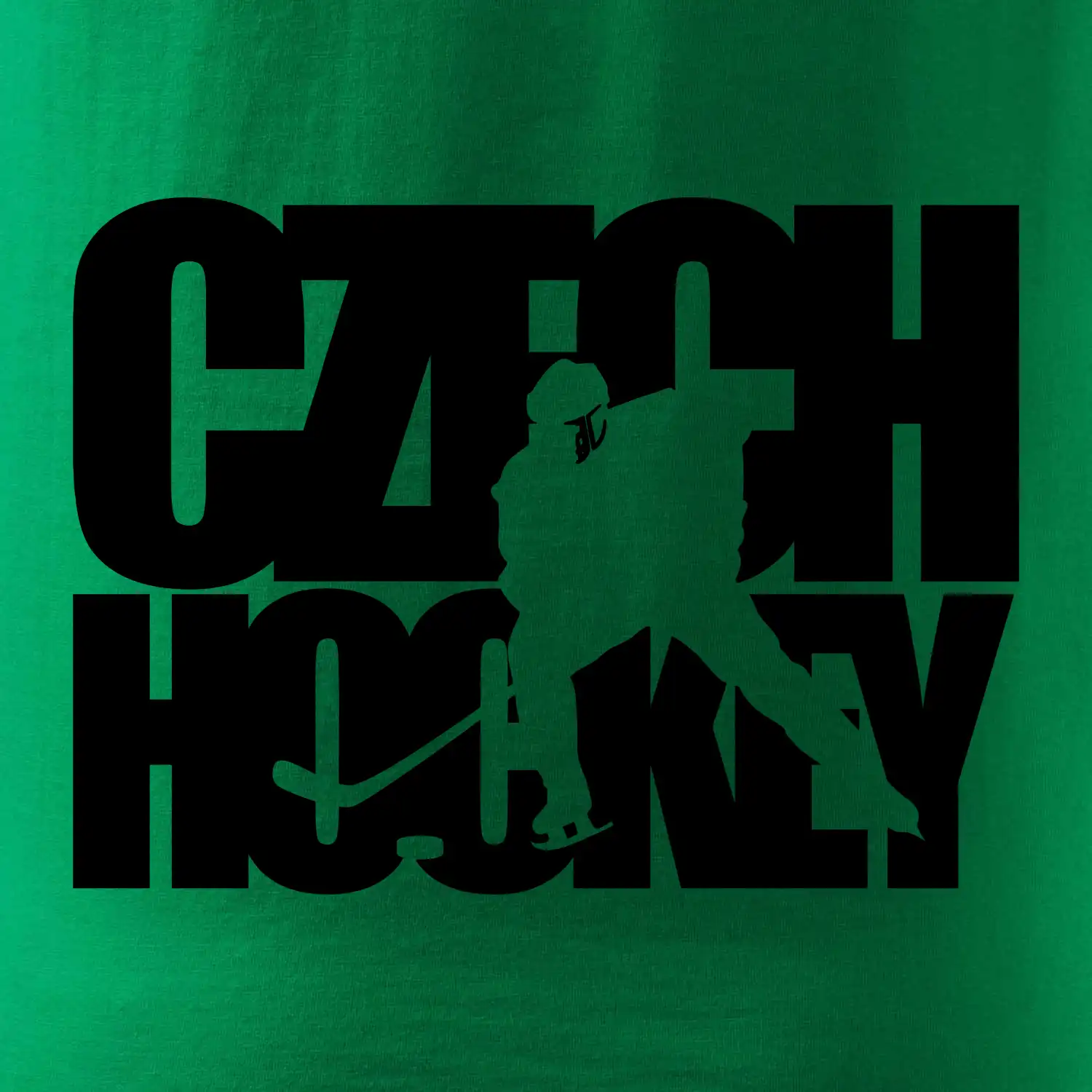 Czech hockey - nápis s hokejistou - Mistrovství světa v ledním hokeji 2024