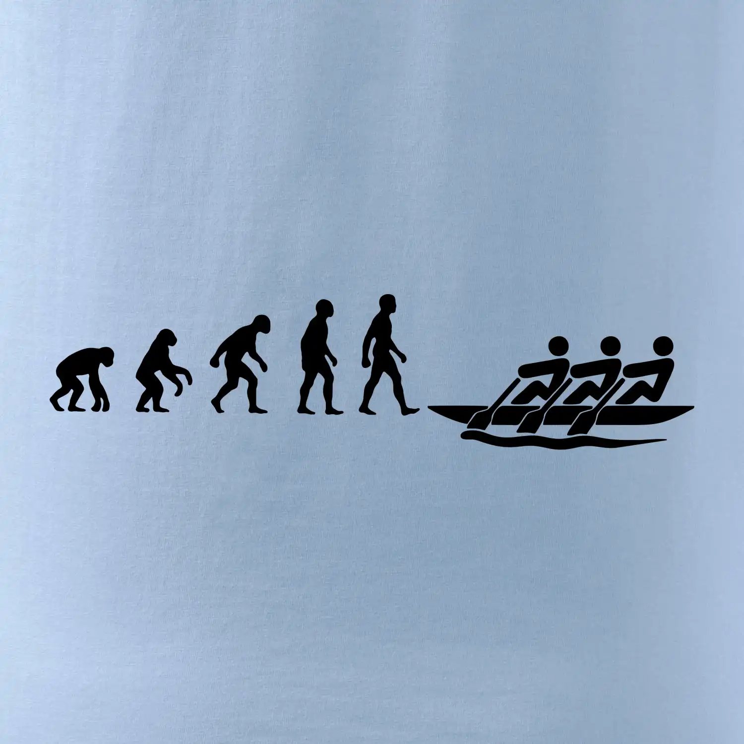 Evoluce veslování 3 lidi