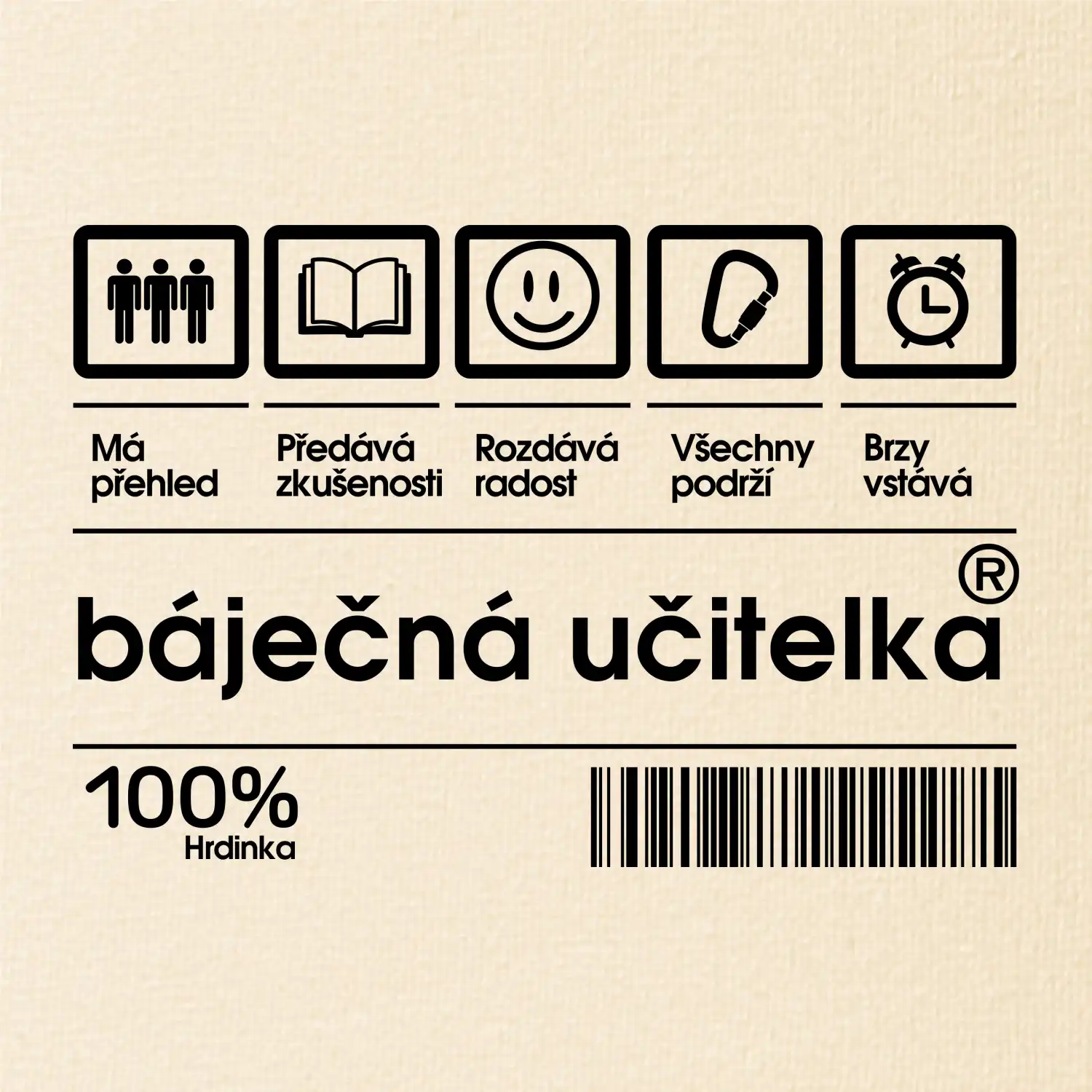 Čárový kód  - Báječná učitelka