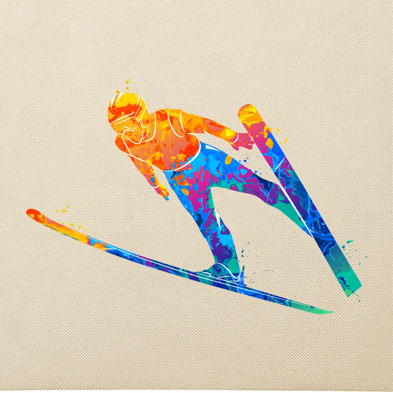 Skokan na lyžích splash