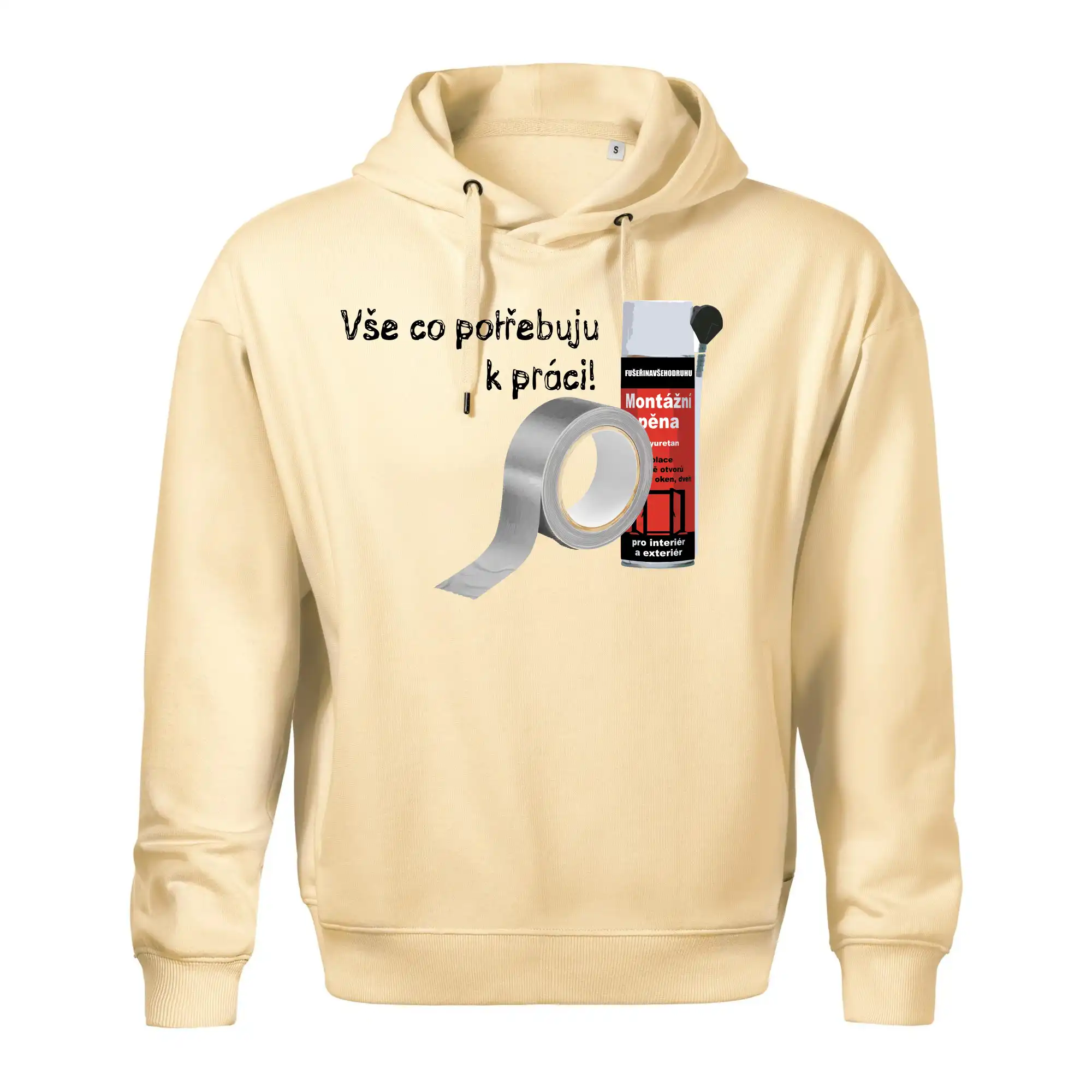 Pěna  a páska - vše co potřebuji k práci