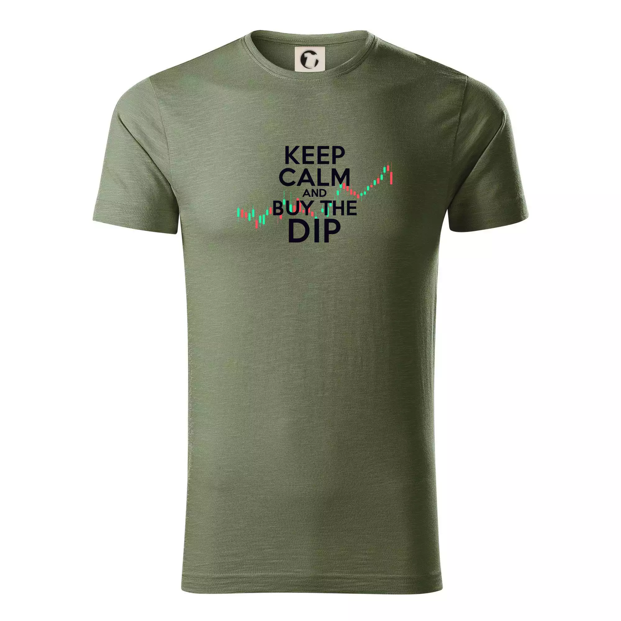 Zeleno červený graf Keep Calm and Buy the Dip