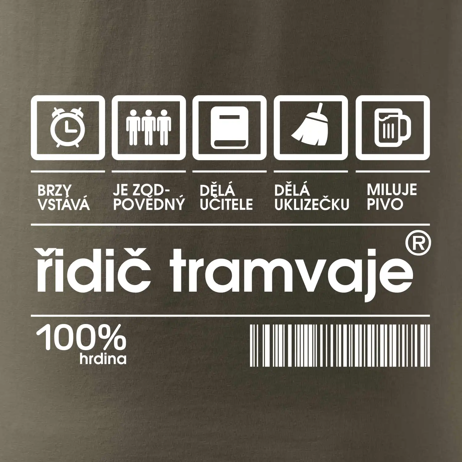 Čárový kód Řidič tramvaje