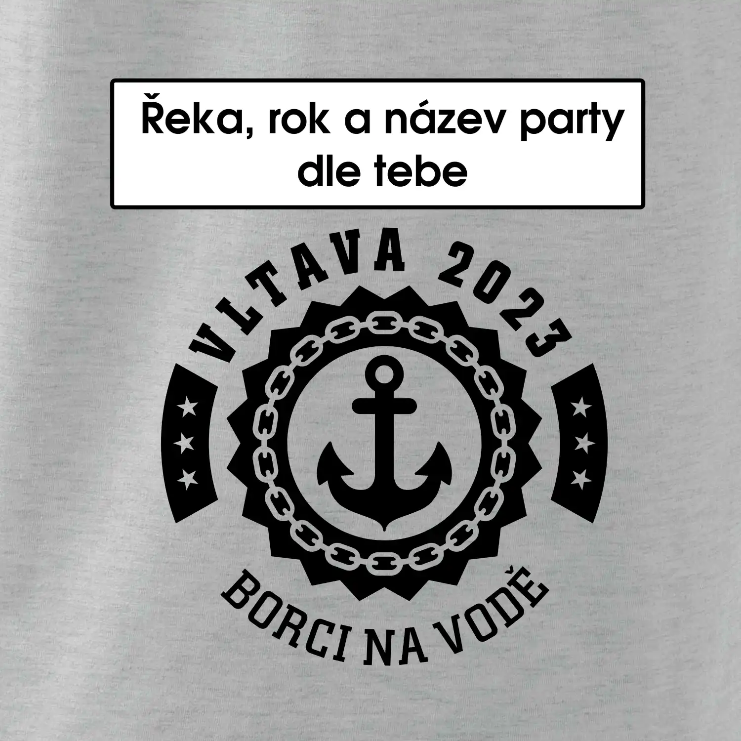 Na vodu - kotva (vlastní nápis)