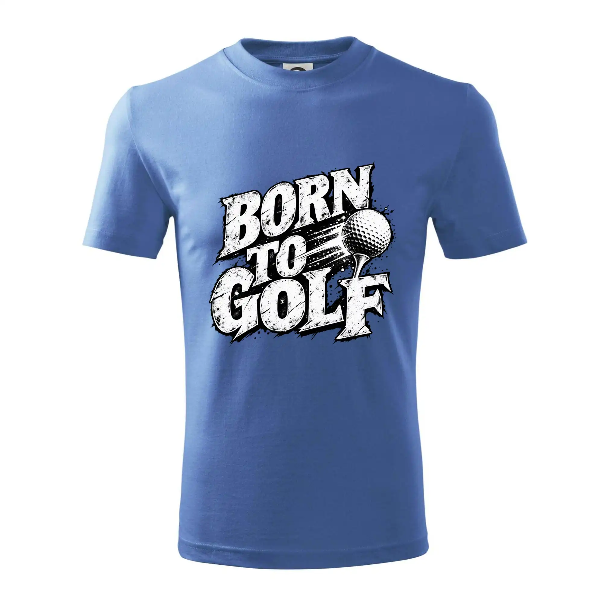 Born to golf černobílý drsný potisk