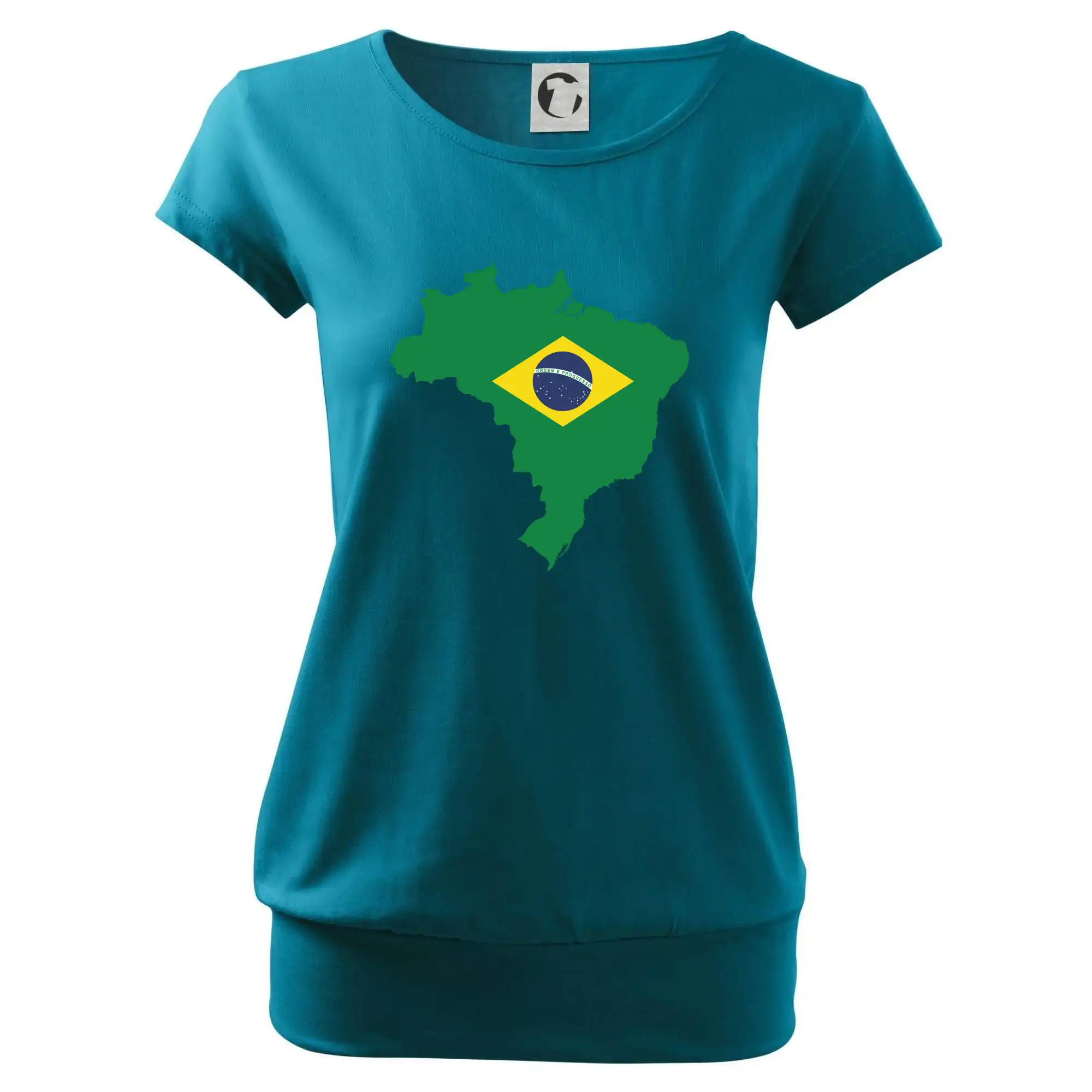 Brazílie vlajka v mapě