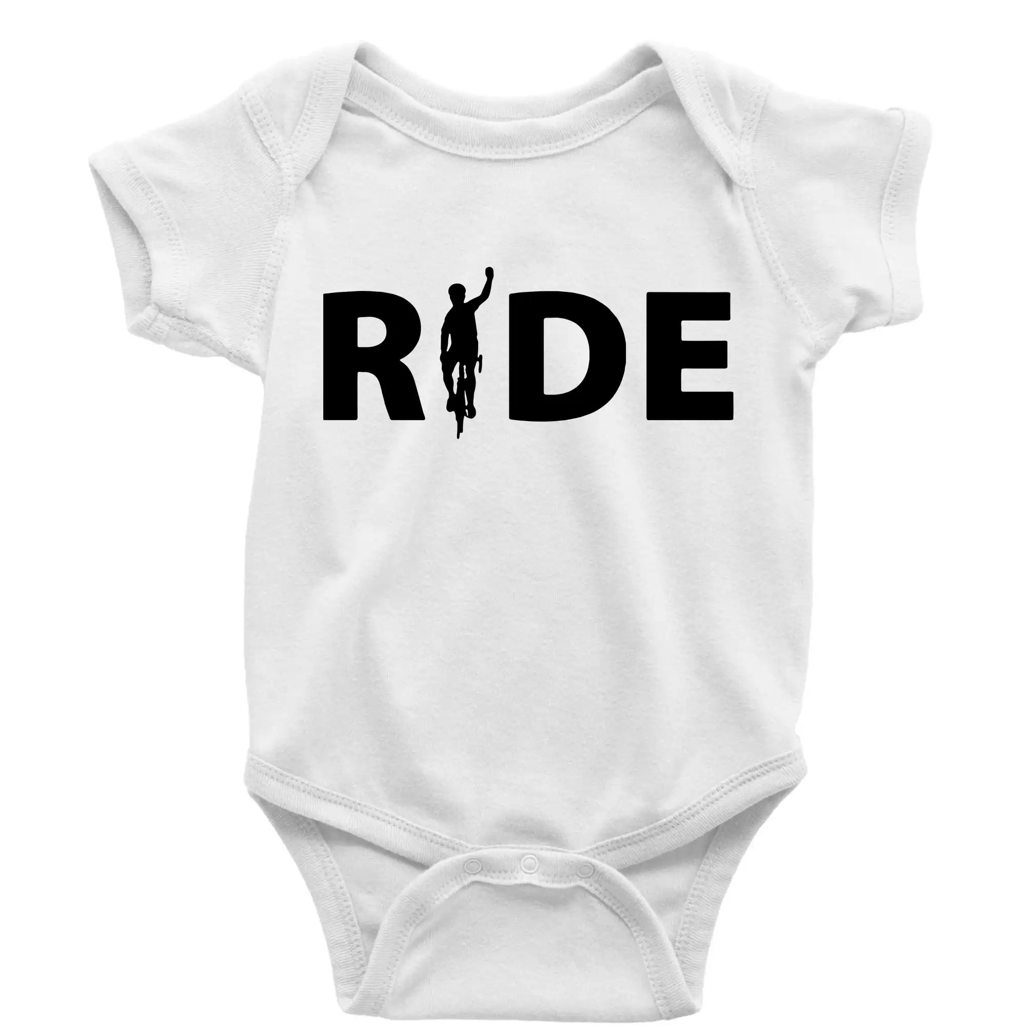 Ride - nápis s cyklistou