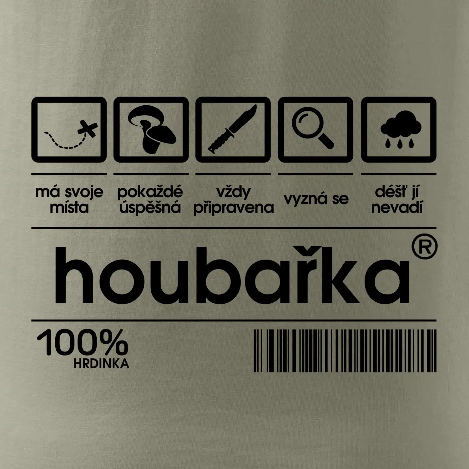 Čárový kód - Houbařka