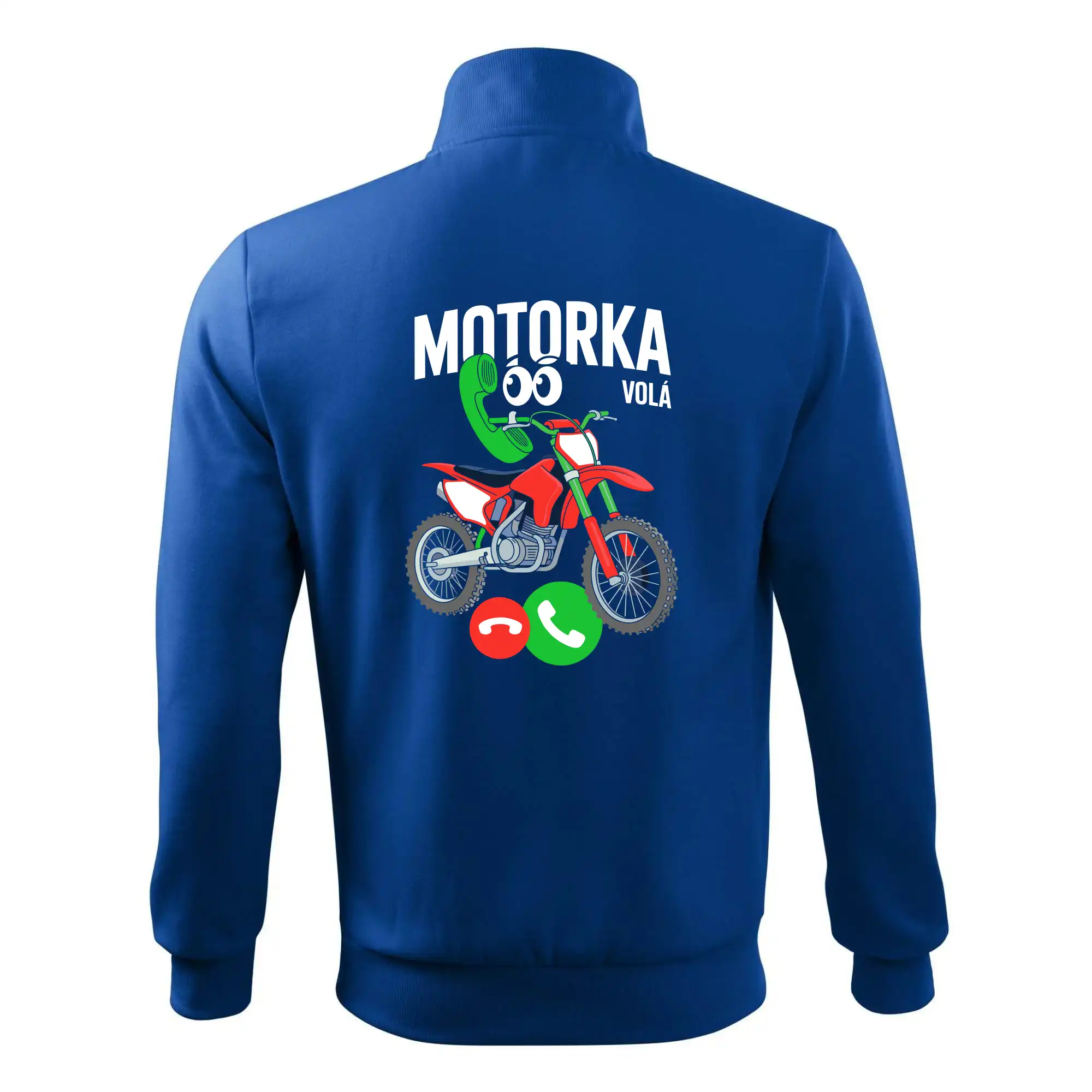 Karikatura motorka cross volá