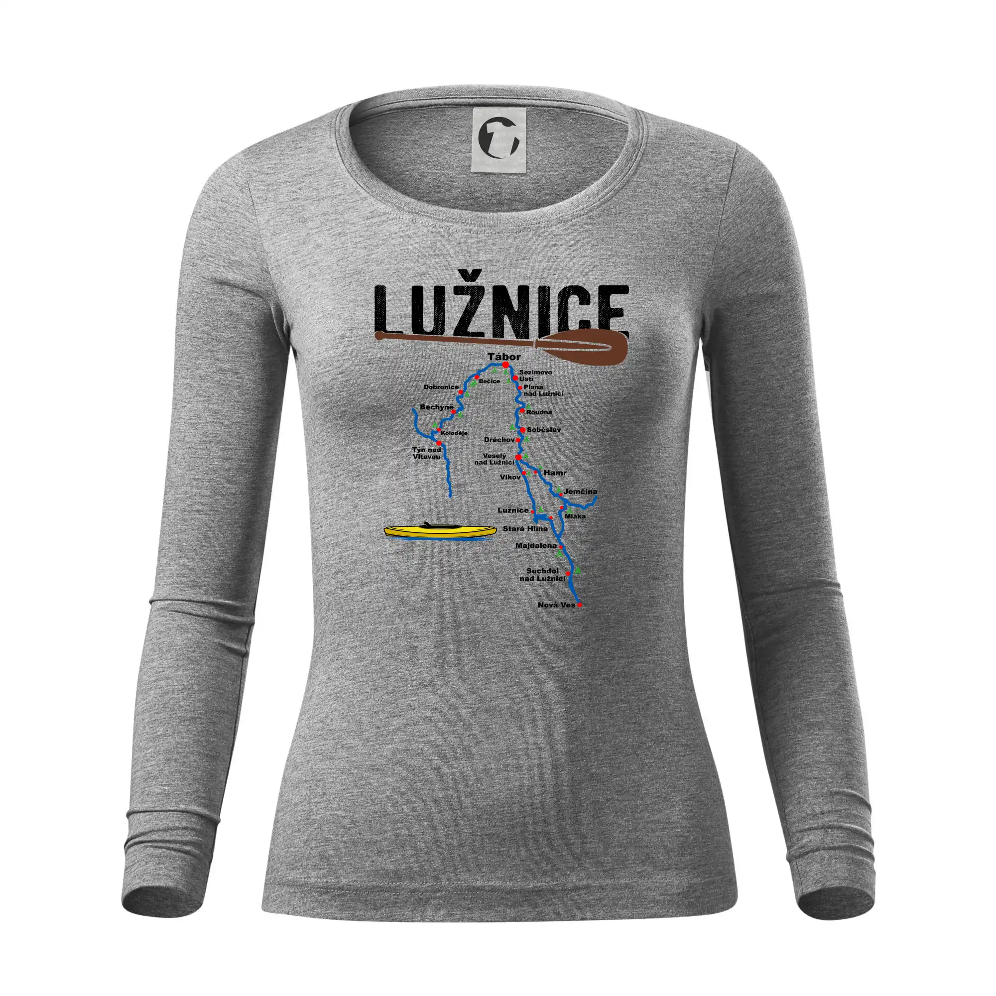 Mapa řeky Lužnice