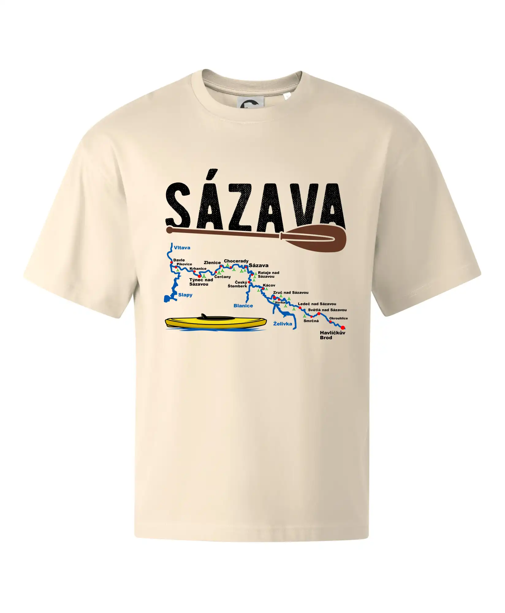Mapa řeky Sázavy