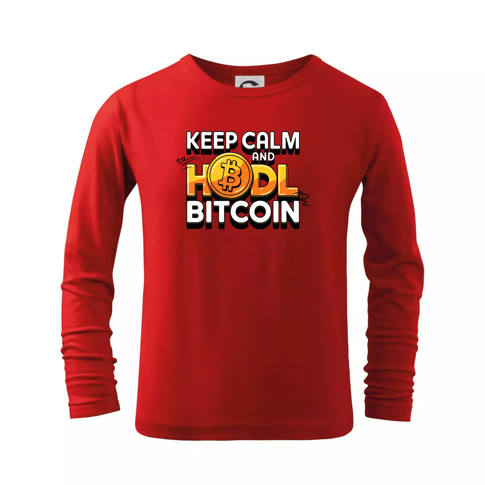 3D nápis Keep Calm and HODL Bitcoin