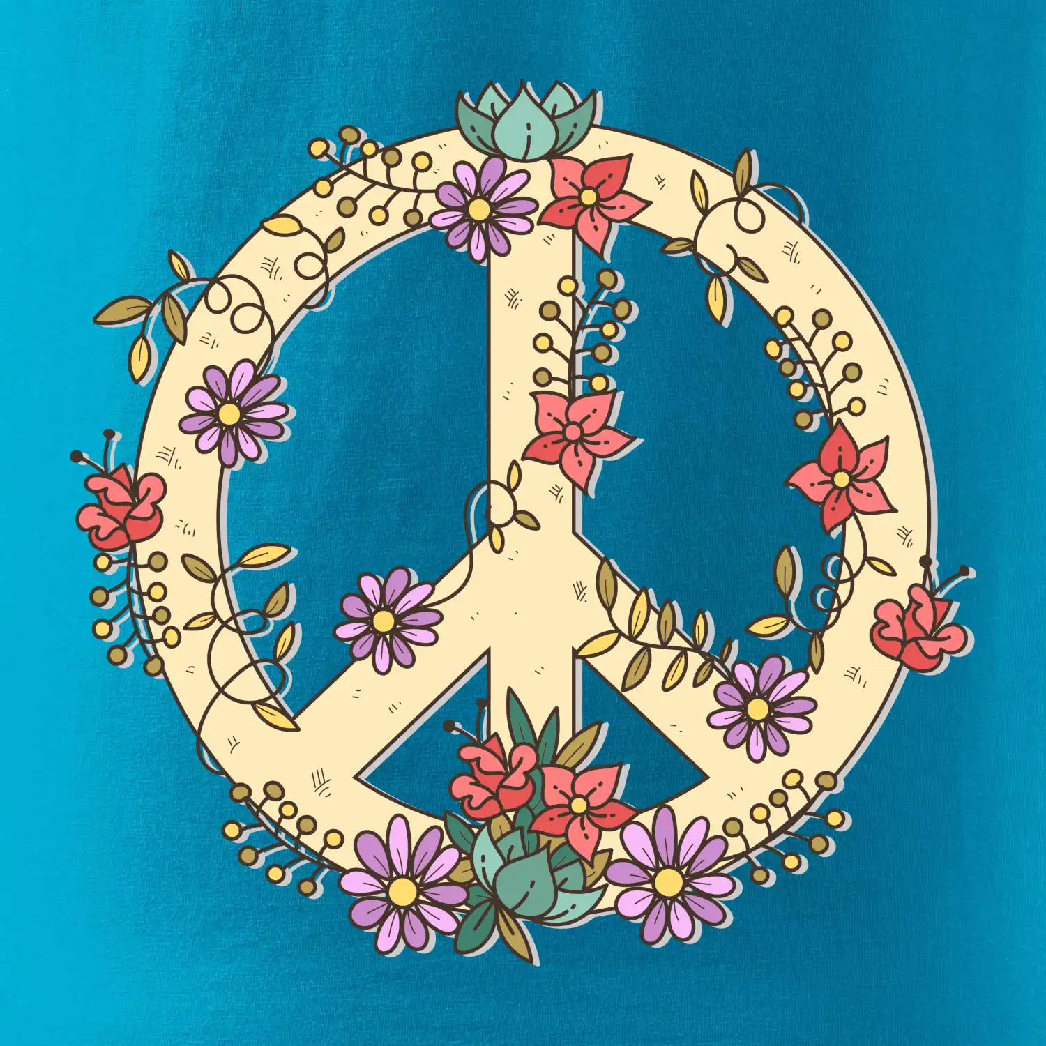 Peace symbol pískový