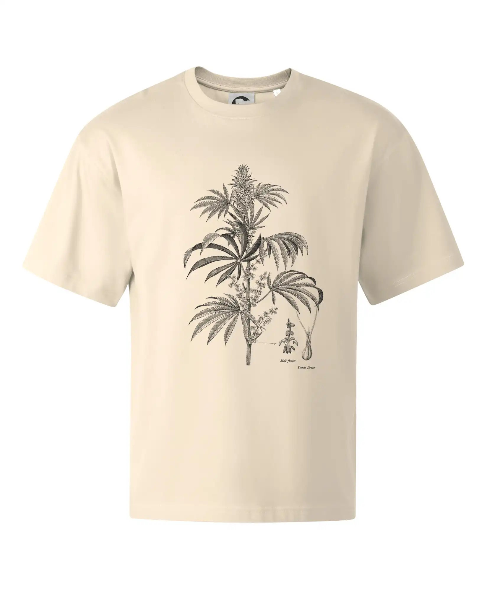 Konopí kytka černobílá