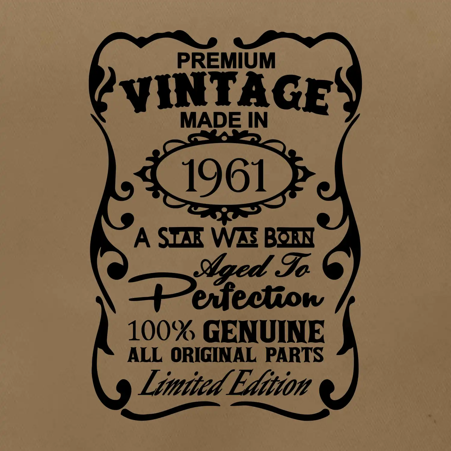 Vintage Etiketa - 1961