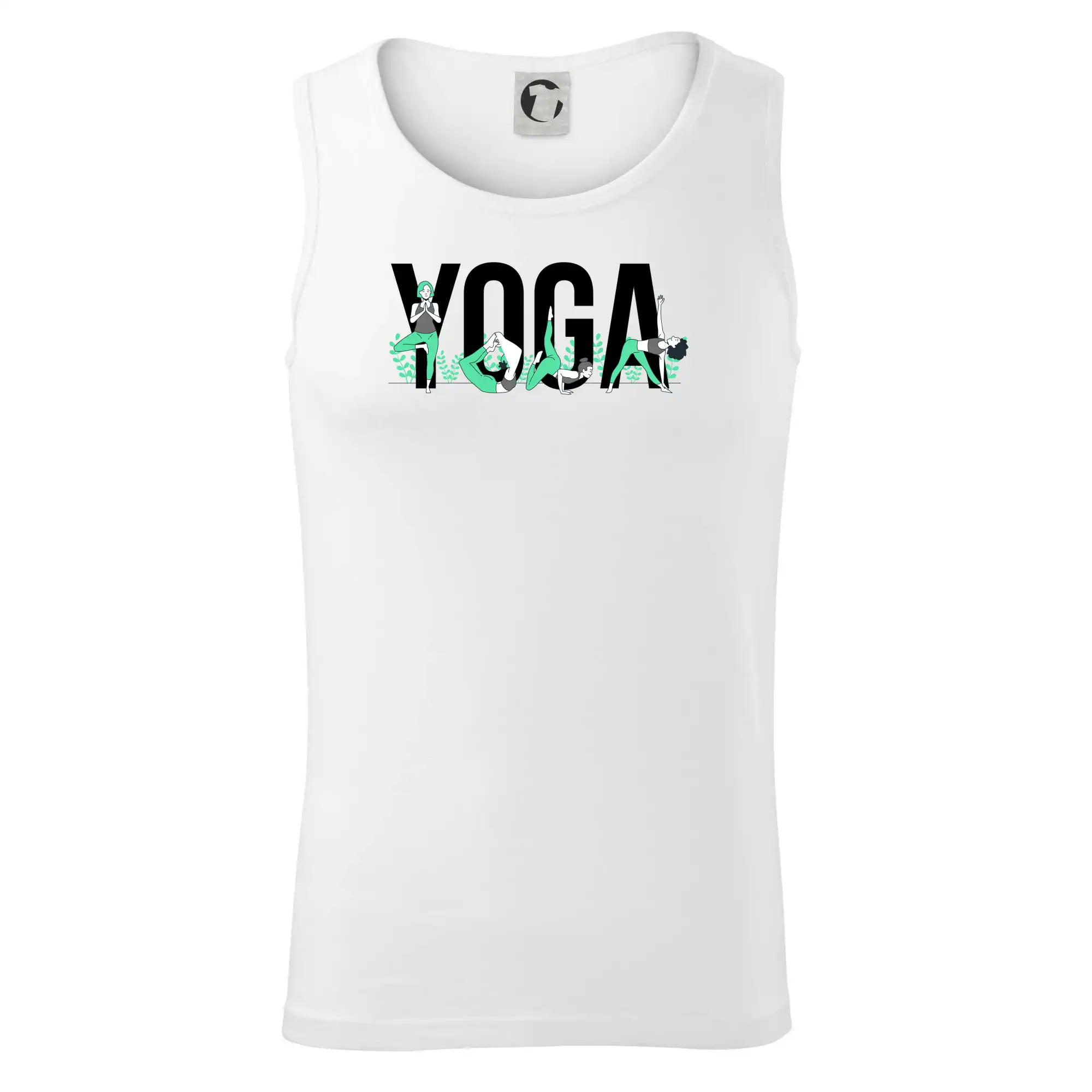 Yoga nápis barevný