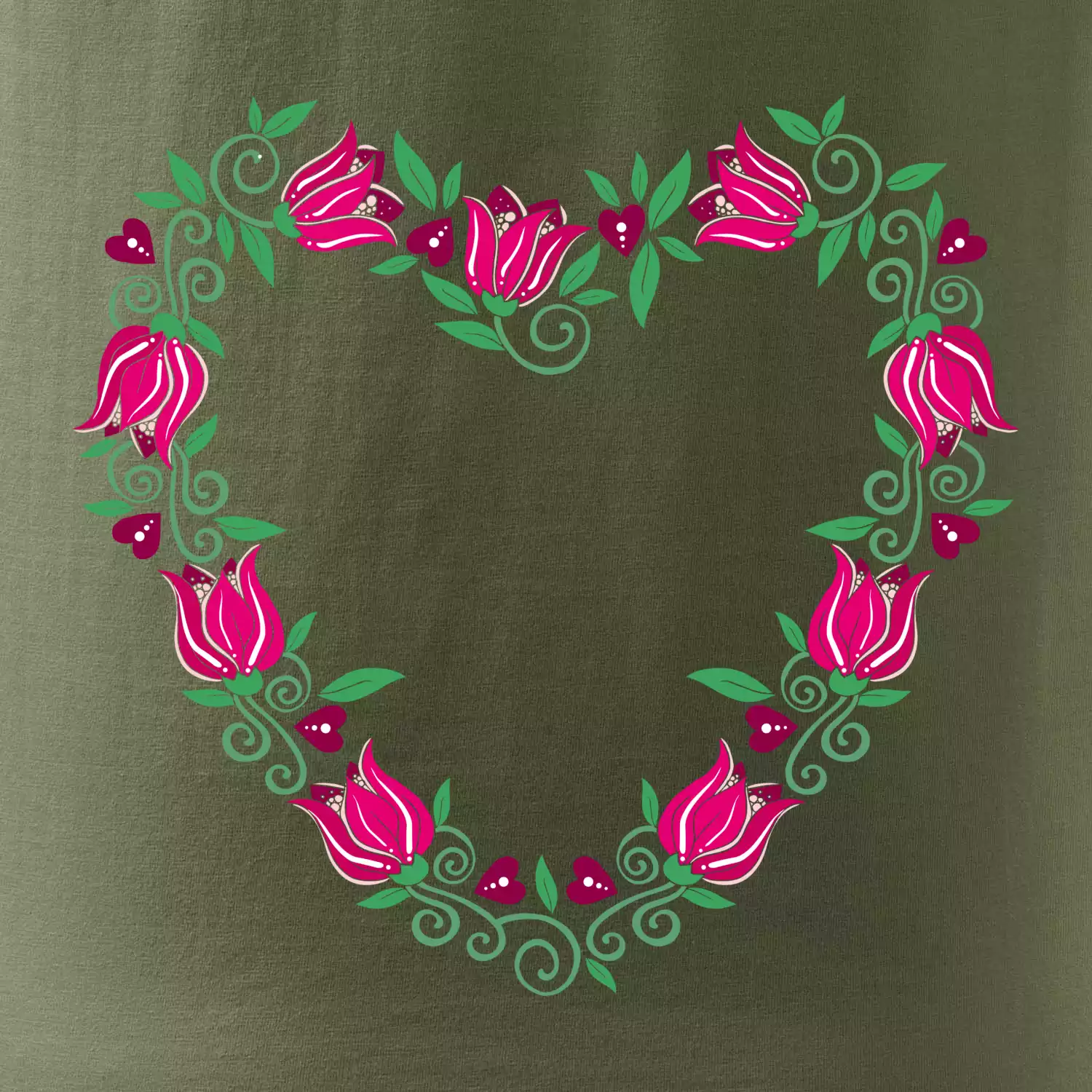 Červené tulipánové srdiečko (Pecka design)