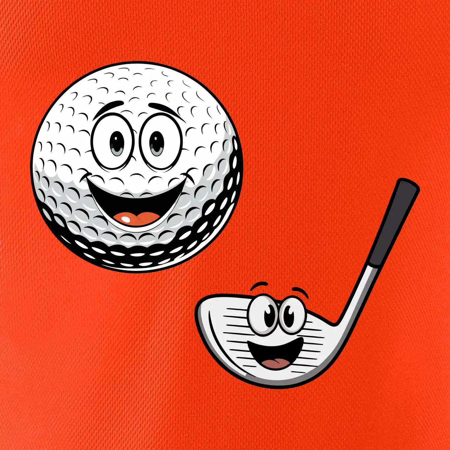Parové triko - Golfová hůl a míček