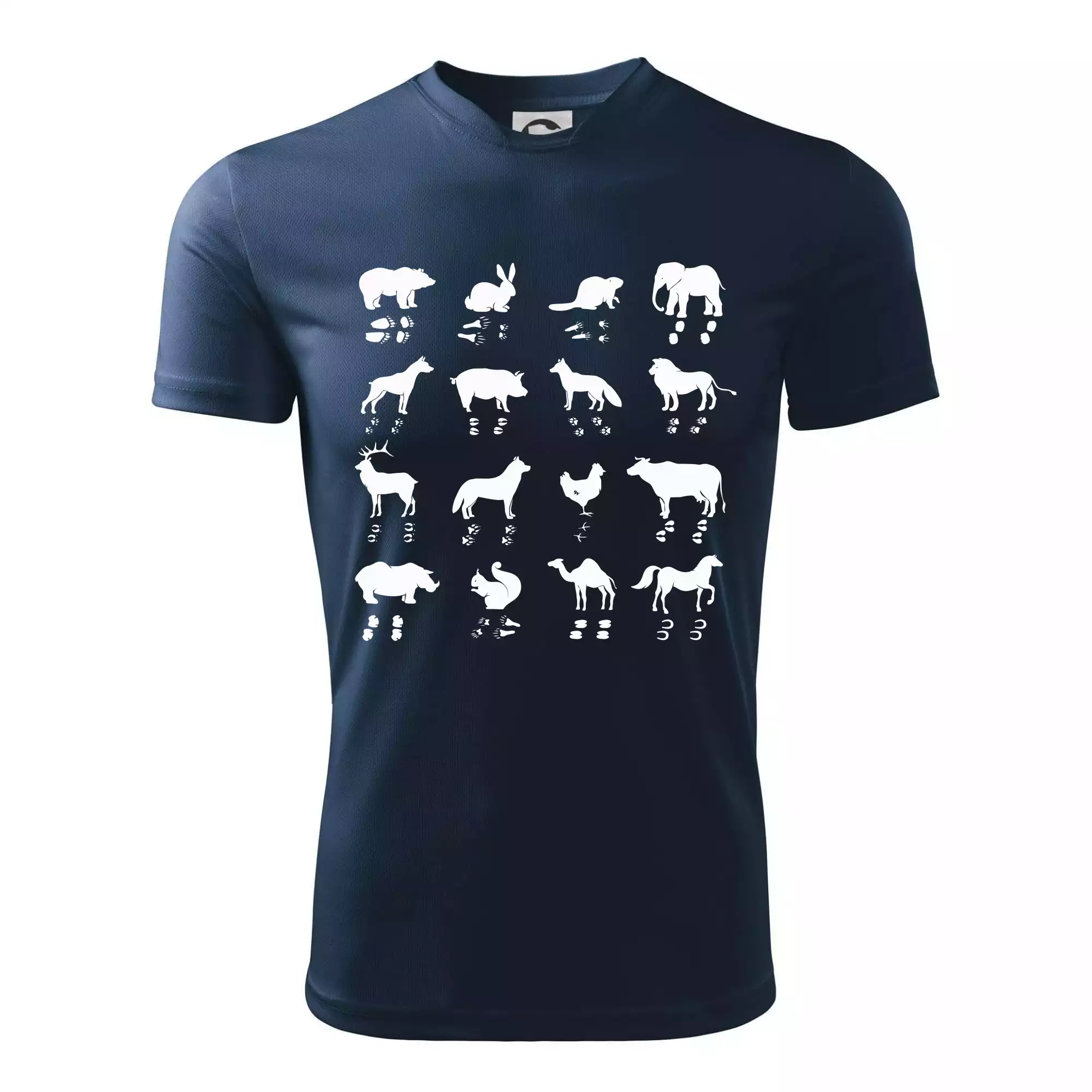 Zvířecí stopy s obrázkem zvířete - stopy zvířat