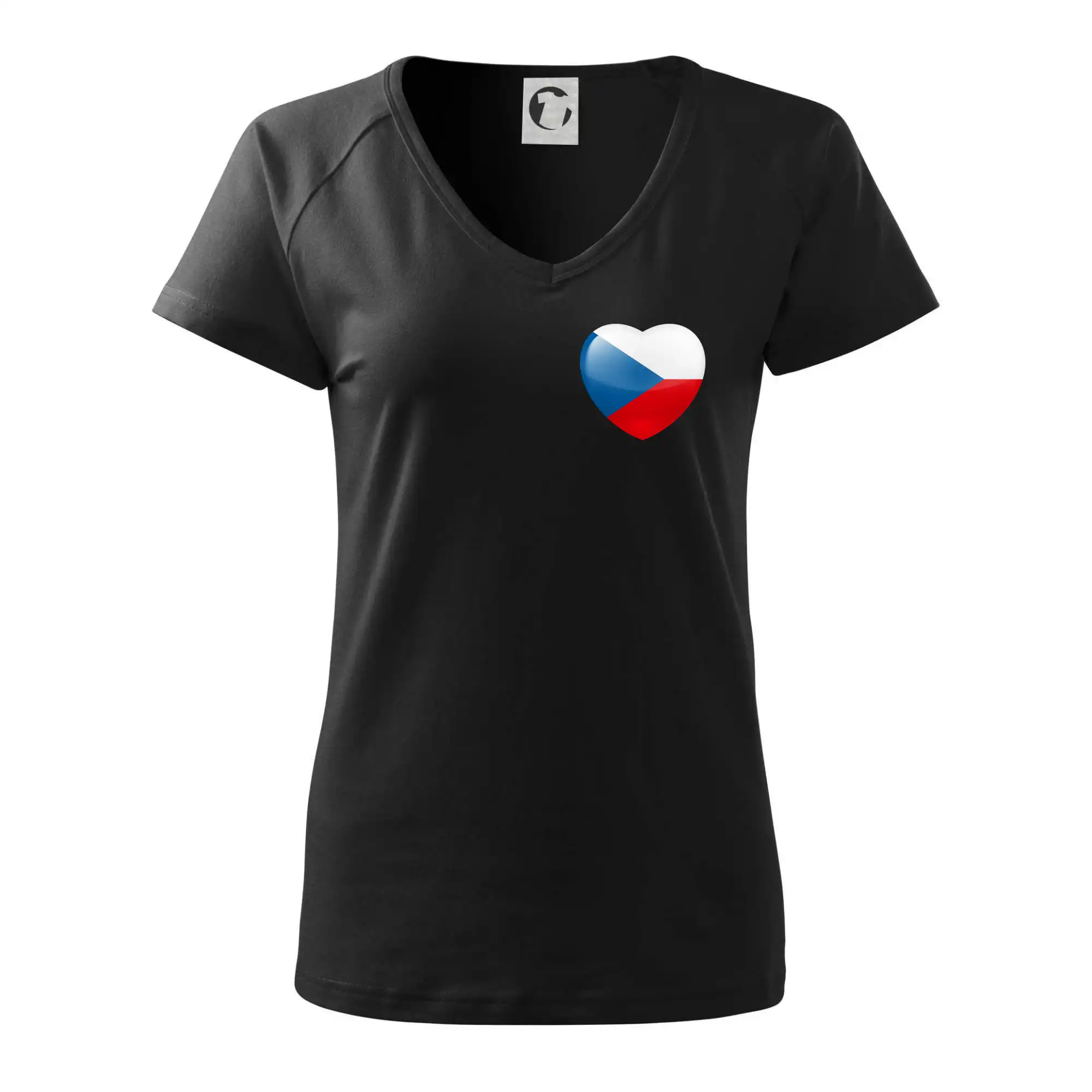 Česká vlajka srdce - pravé prso