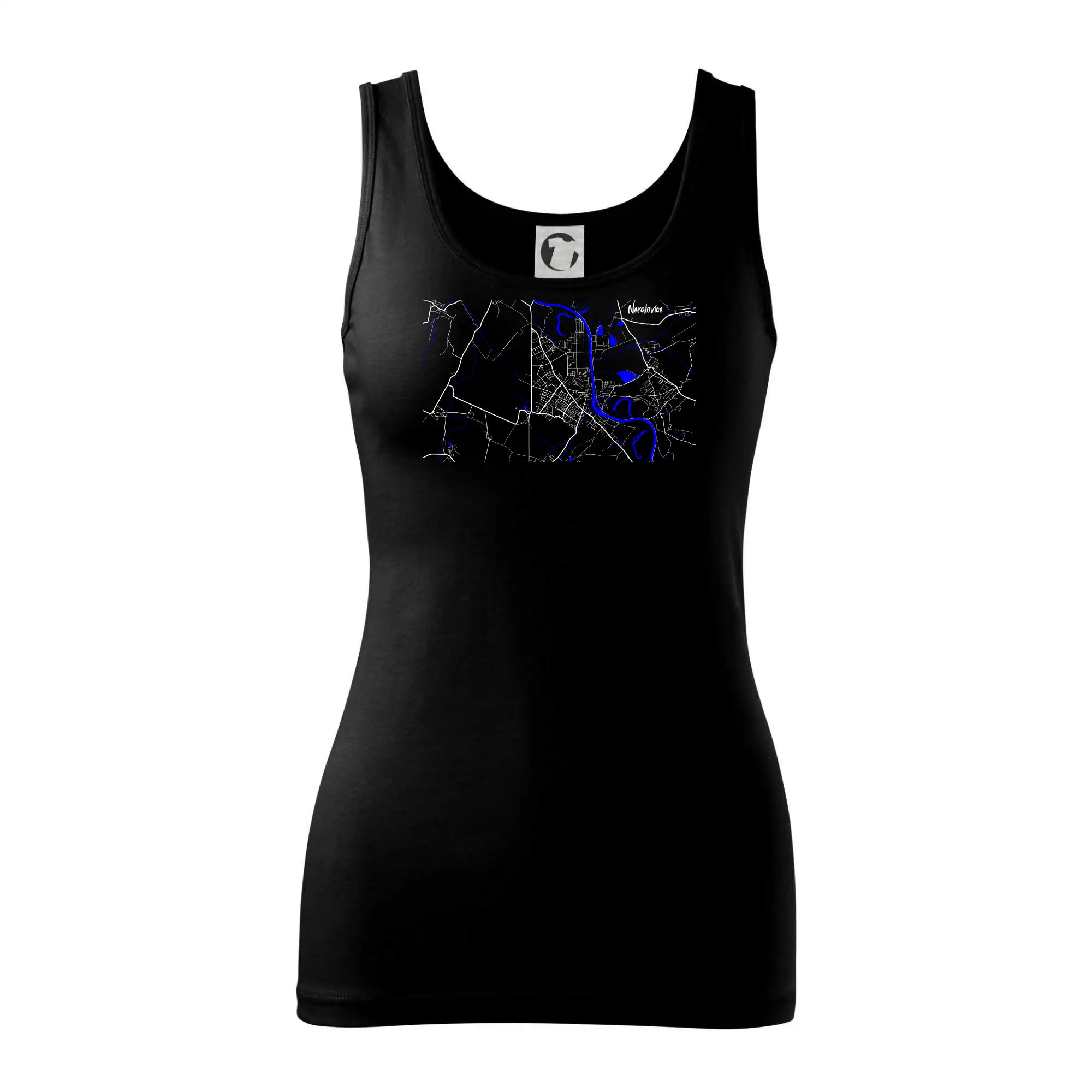 Neratovice - Mapa s vodními toky