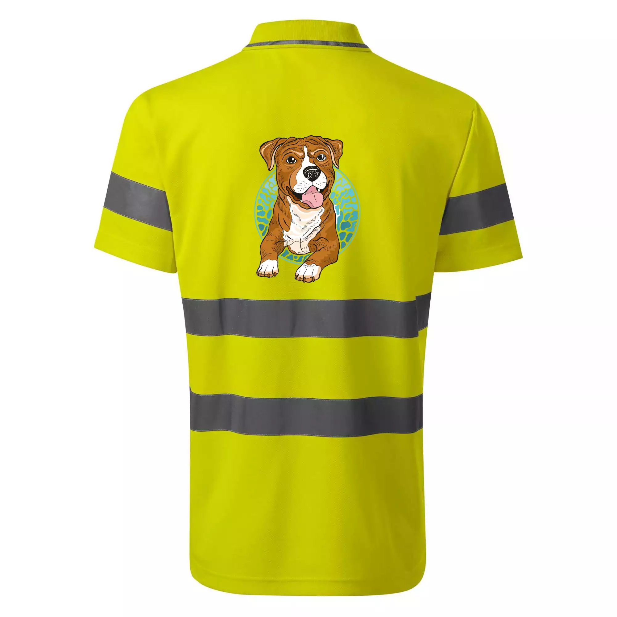 Americký staford kreslený v kolečku (Pecka design)