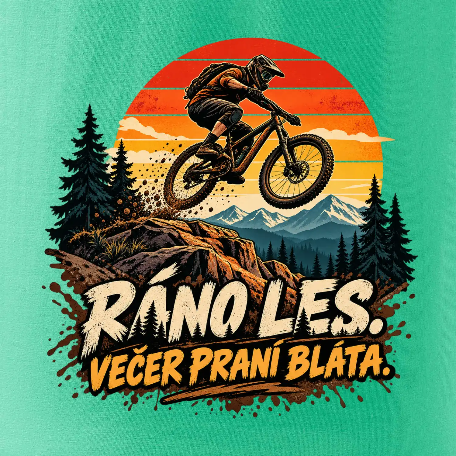 Ráno les večer praní bláta na kole