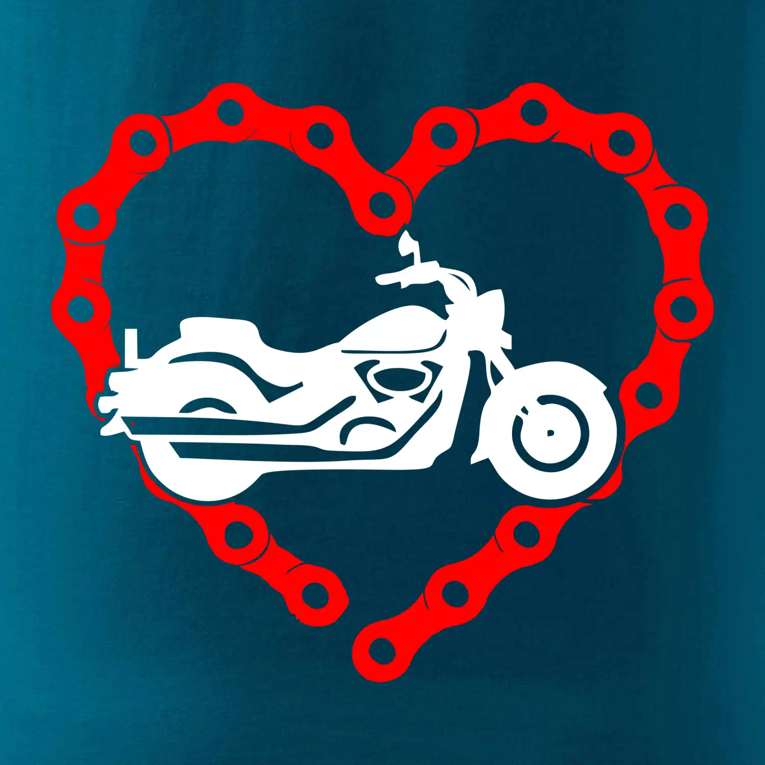 Moto srdce řetěz - chopper