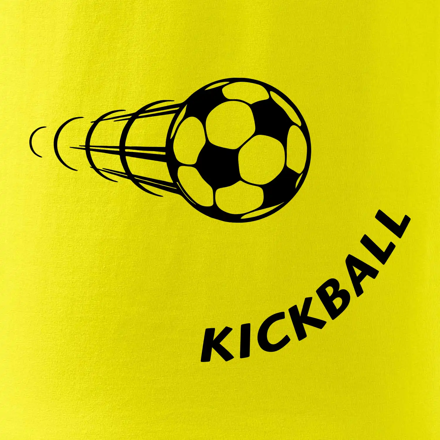 Kickball nápis šikmo