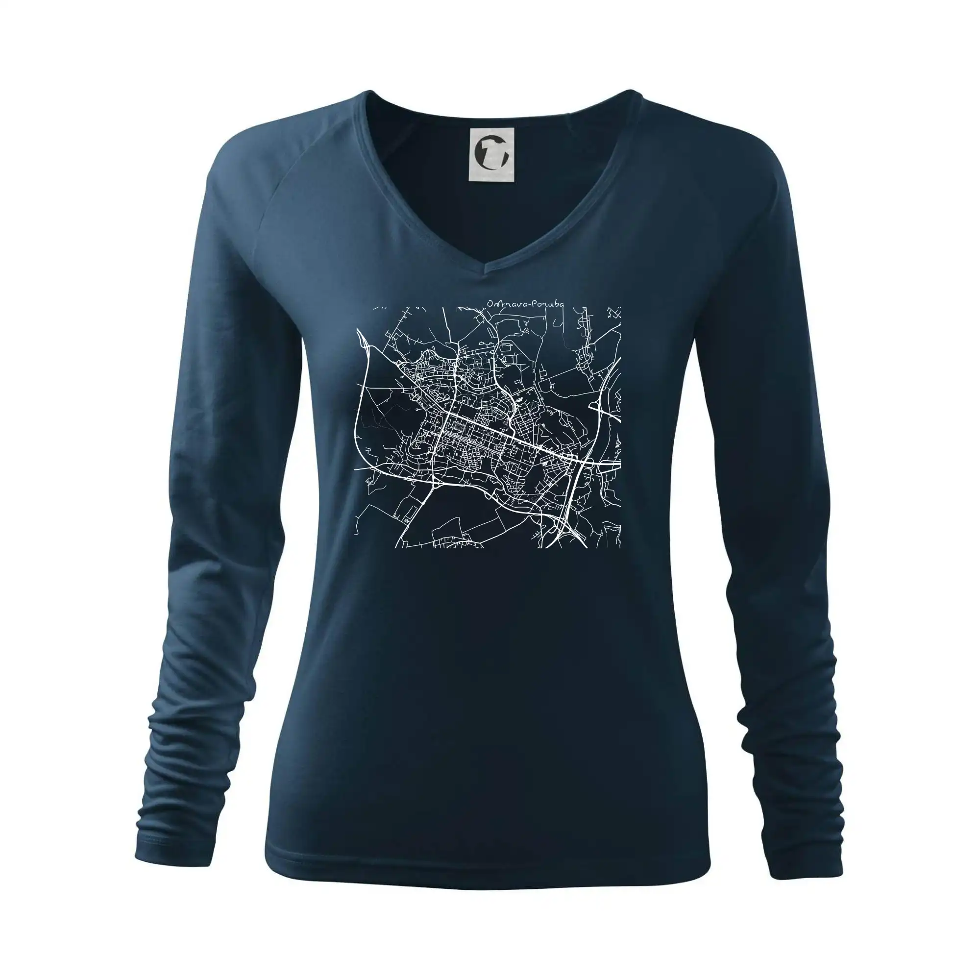 Mapy měst černobílé Ostrava Poruba