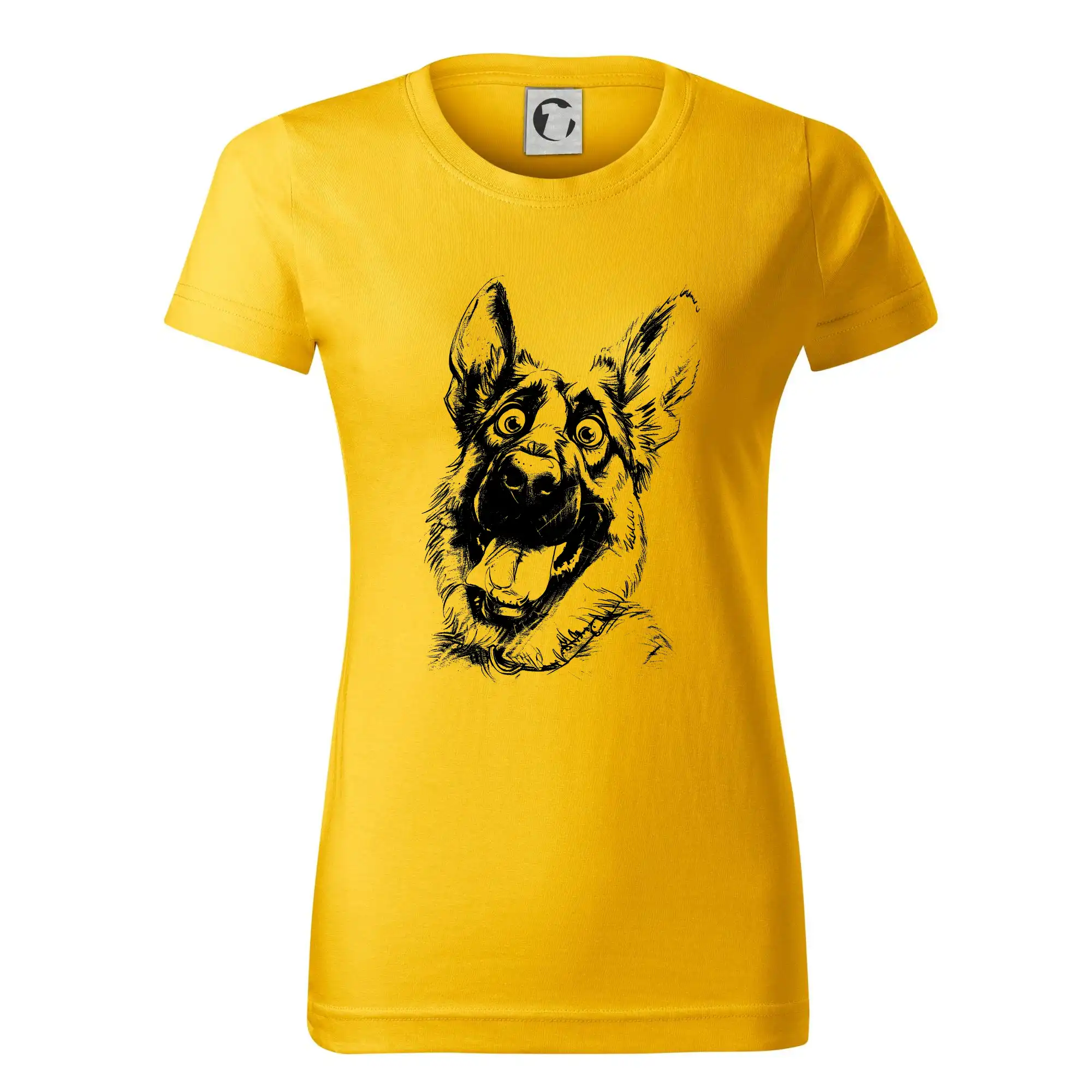 Černobílá karikatura Německý ovčák