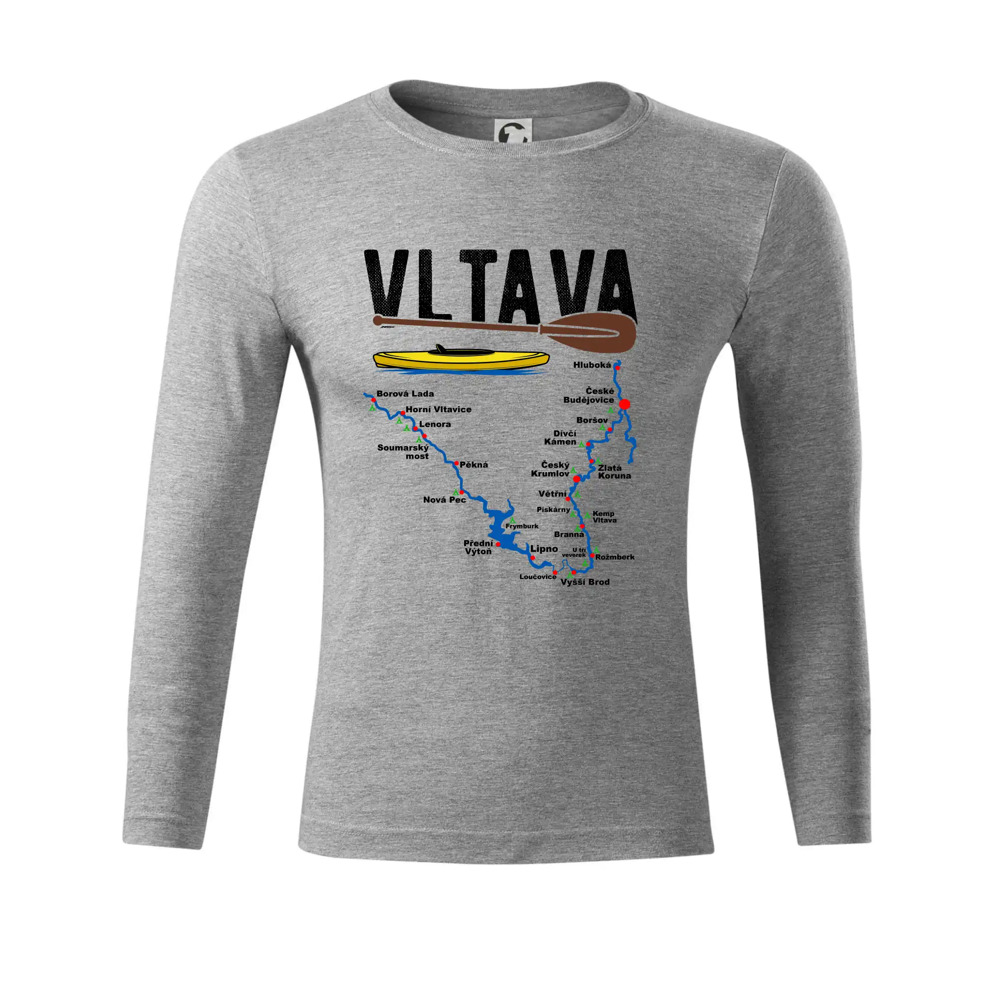 Mapa řeky Vltavy