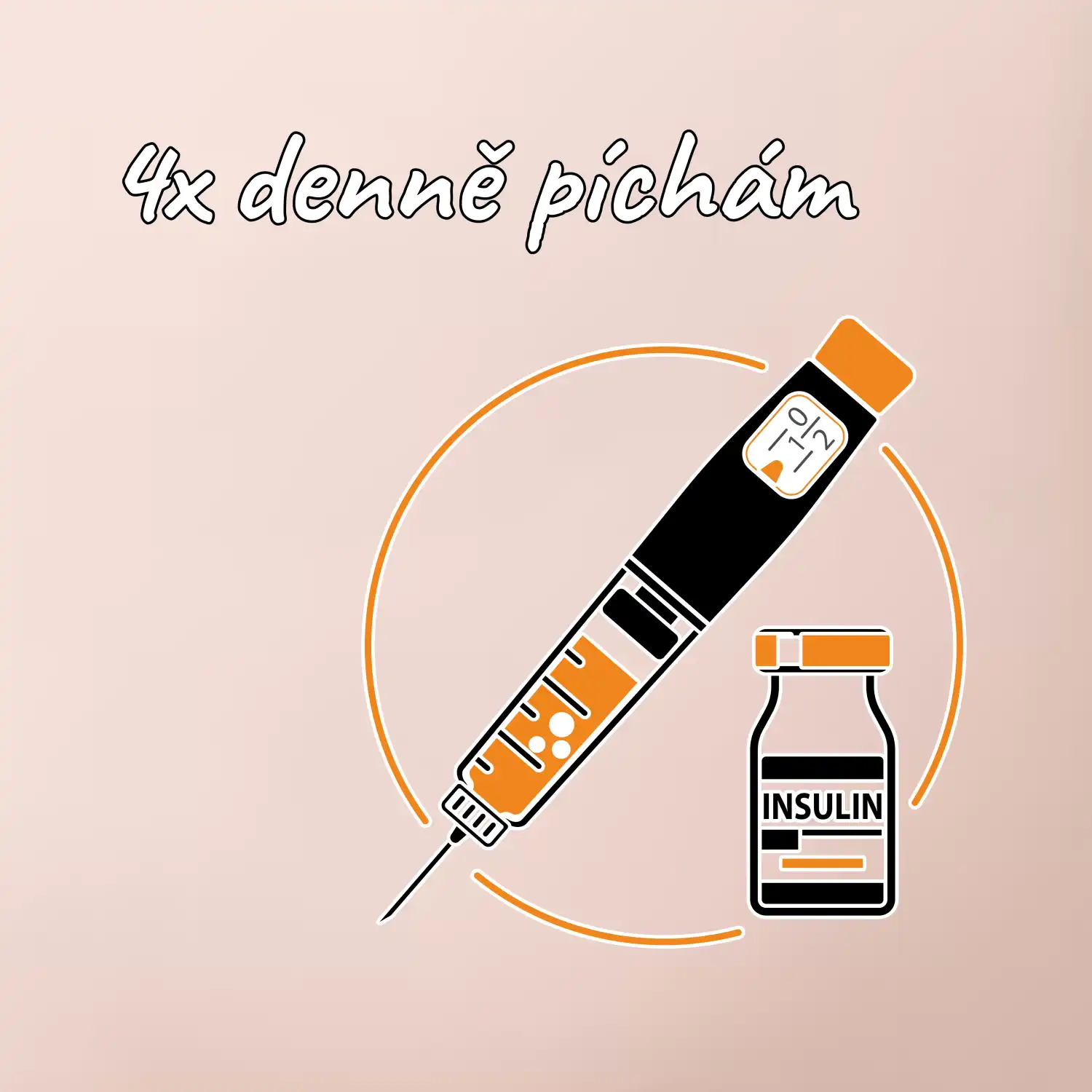 4x denně píchám Insulin