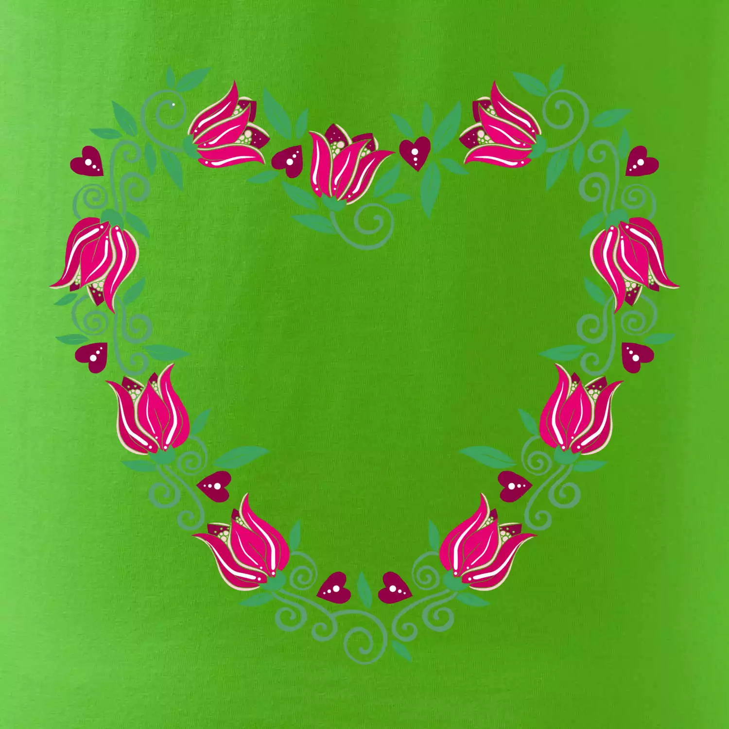 Červené tulipánové srdiečko (Pecka design)