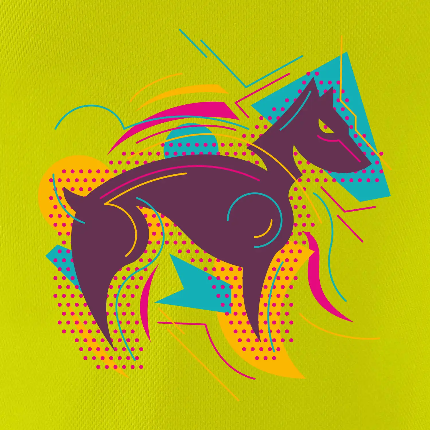 Pes abstrakce hubený