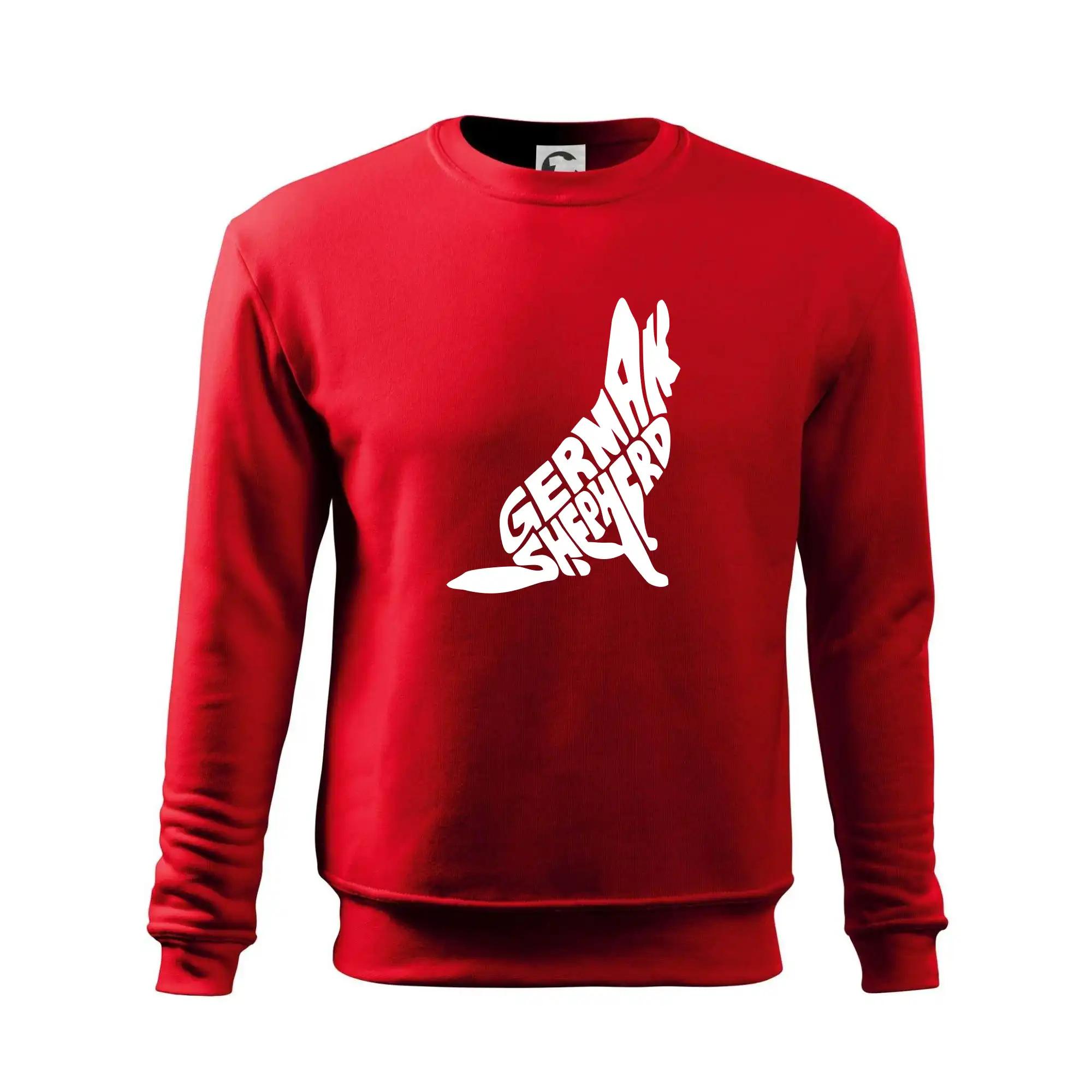 Německý ovčák sedící napis