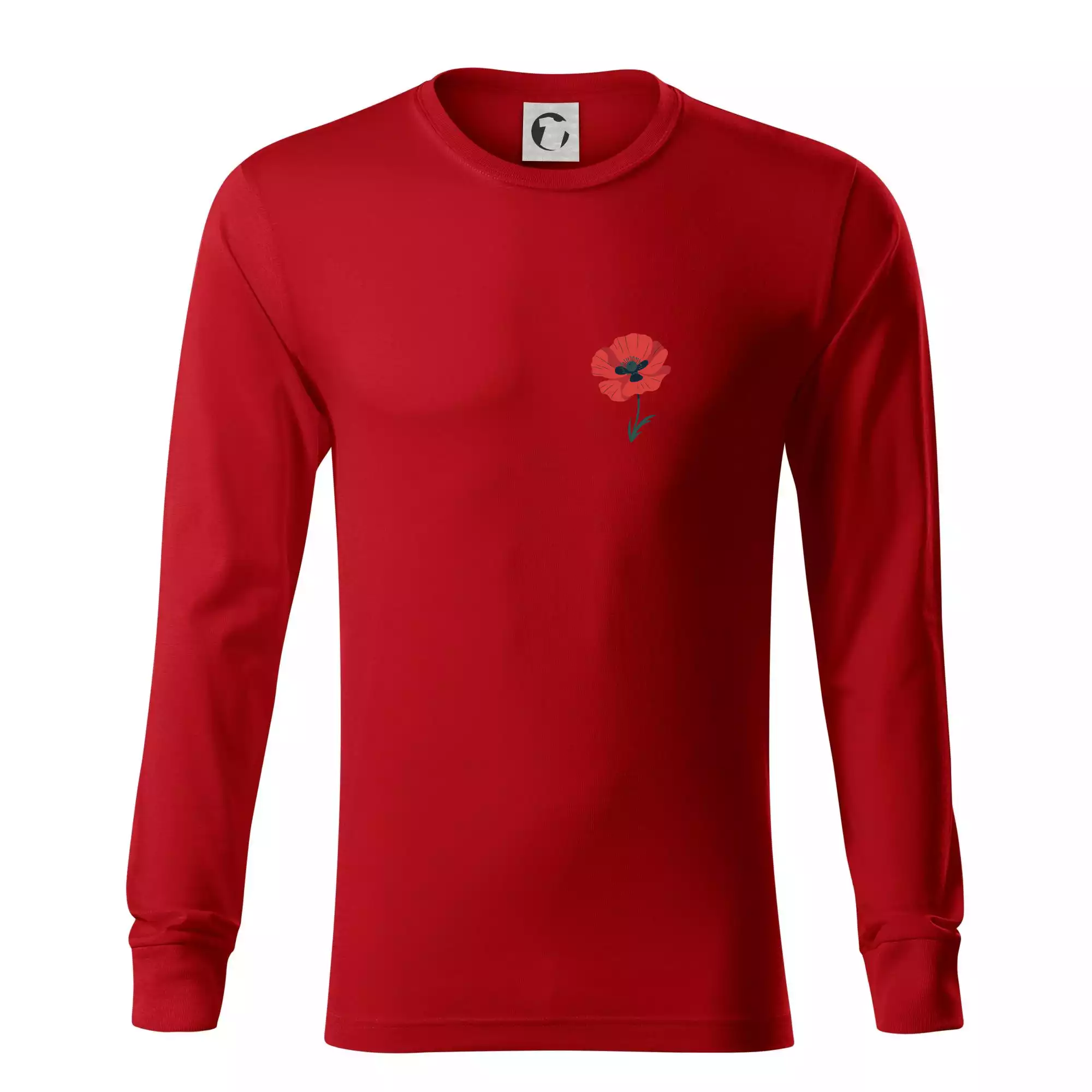 Vlčí mák kreslený na prsu