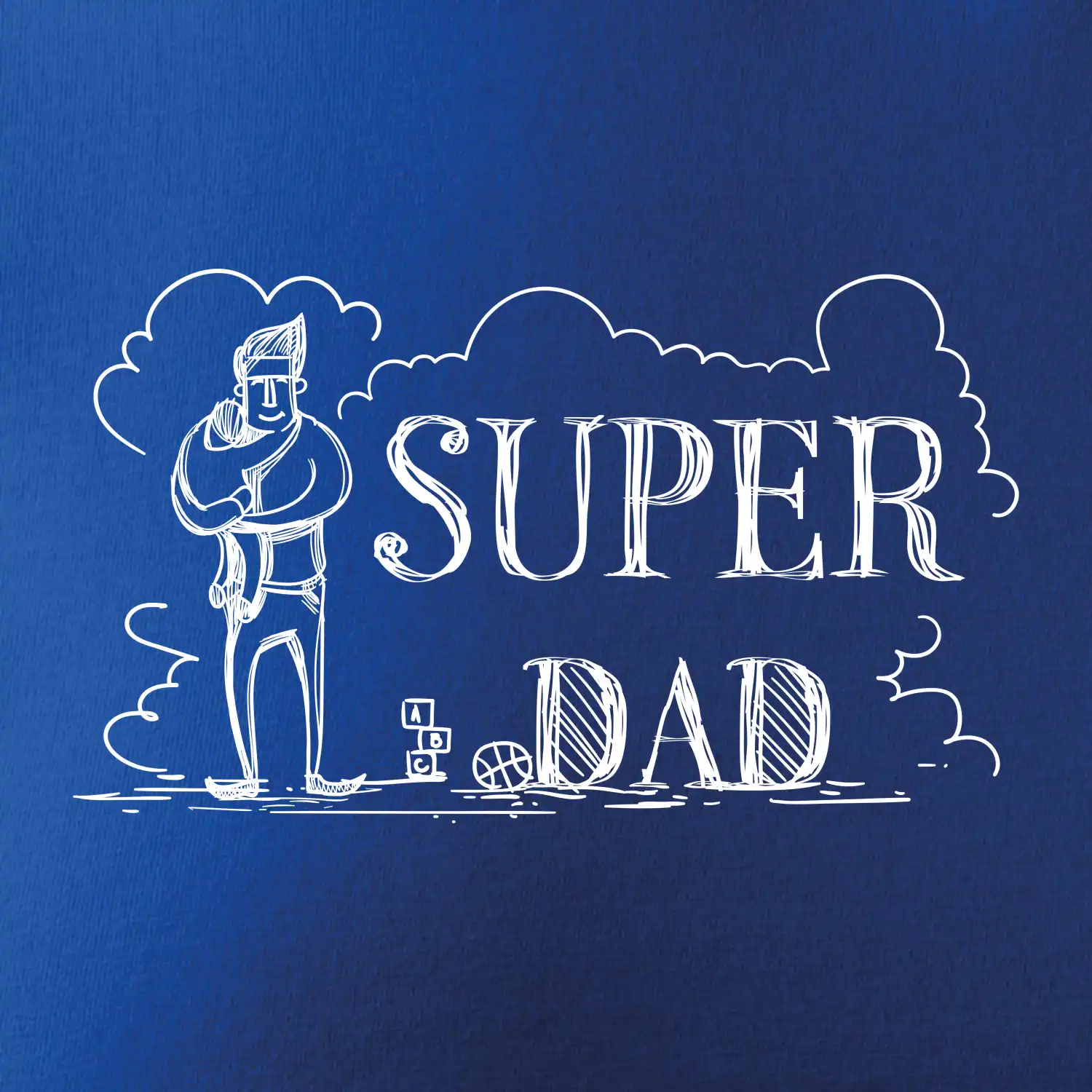 Kreslený nápis super dad