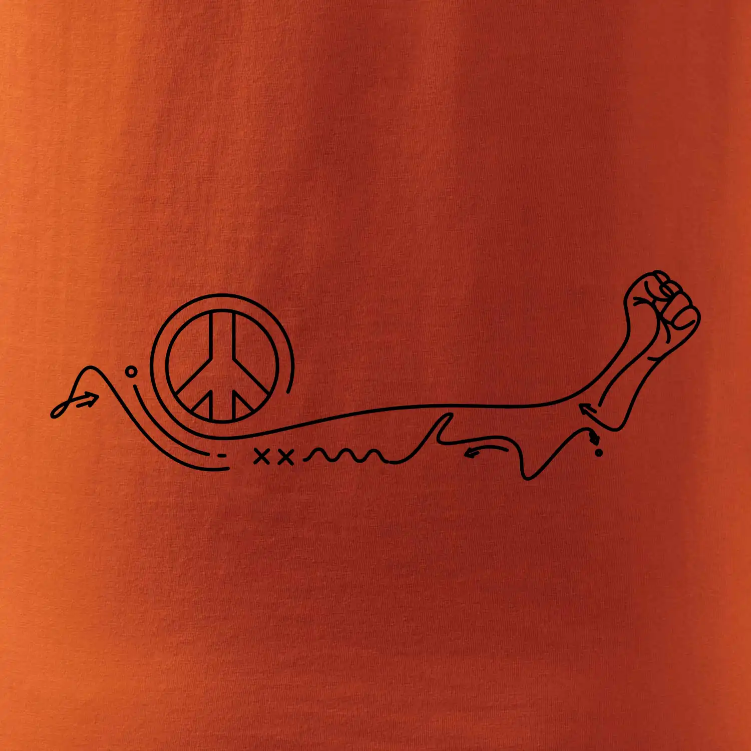 Pěst a symbol míru