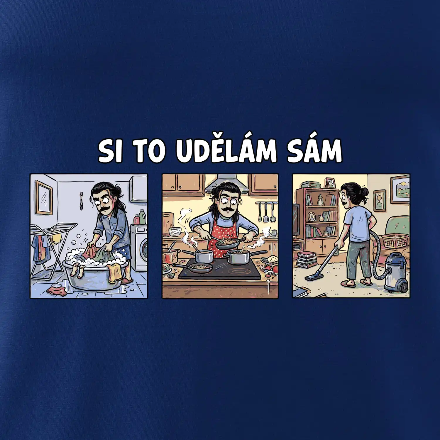Si to udělám sám - dlouhé vlasy a knír