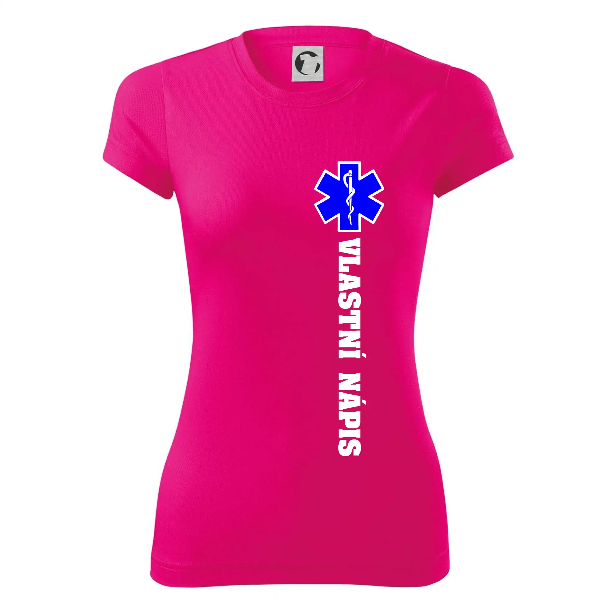 Hvězda života - vlastní nápis vpředu a vzadu