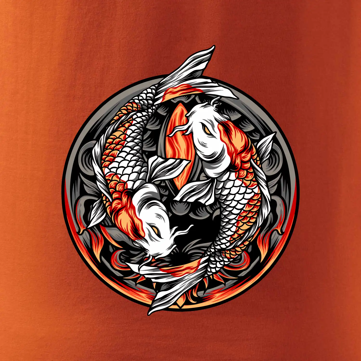 Yin & Yang Koi kapr - oranžový