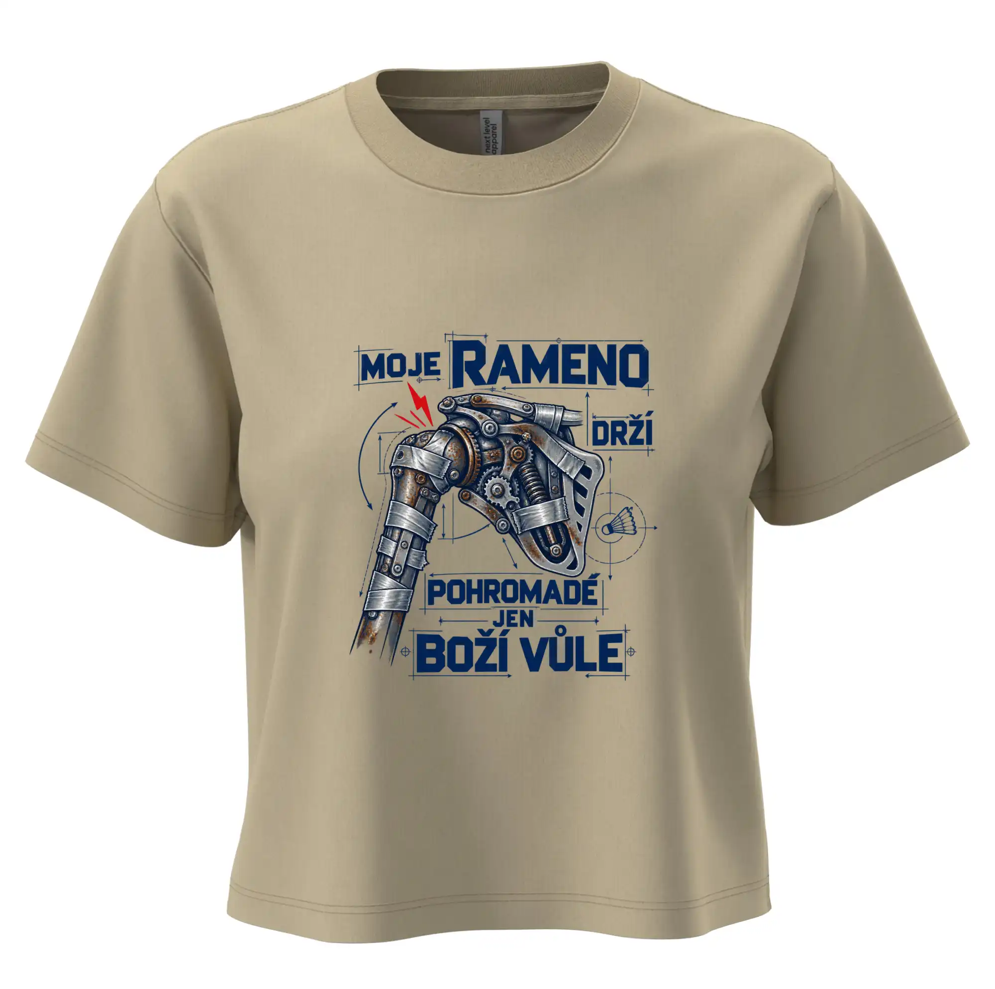 Badminton rameno drží boží vůle