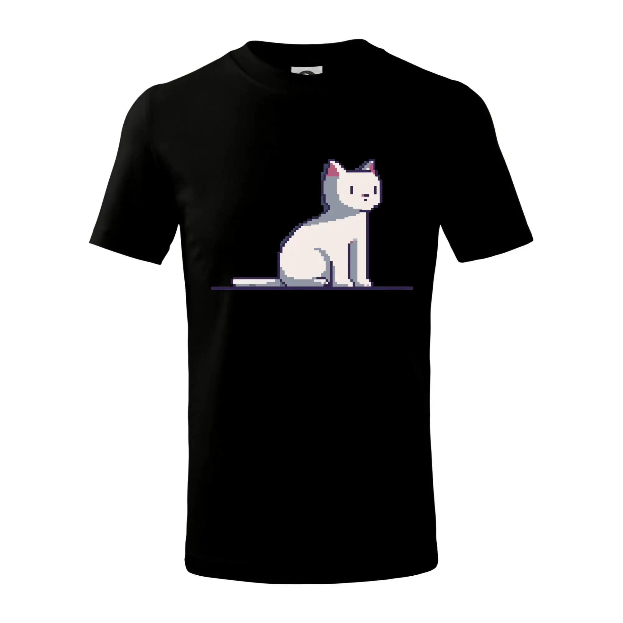 Kočka bílá pixel
