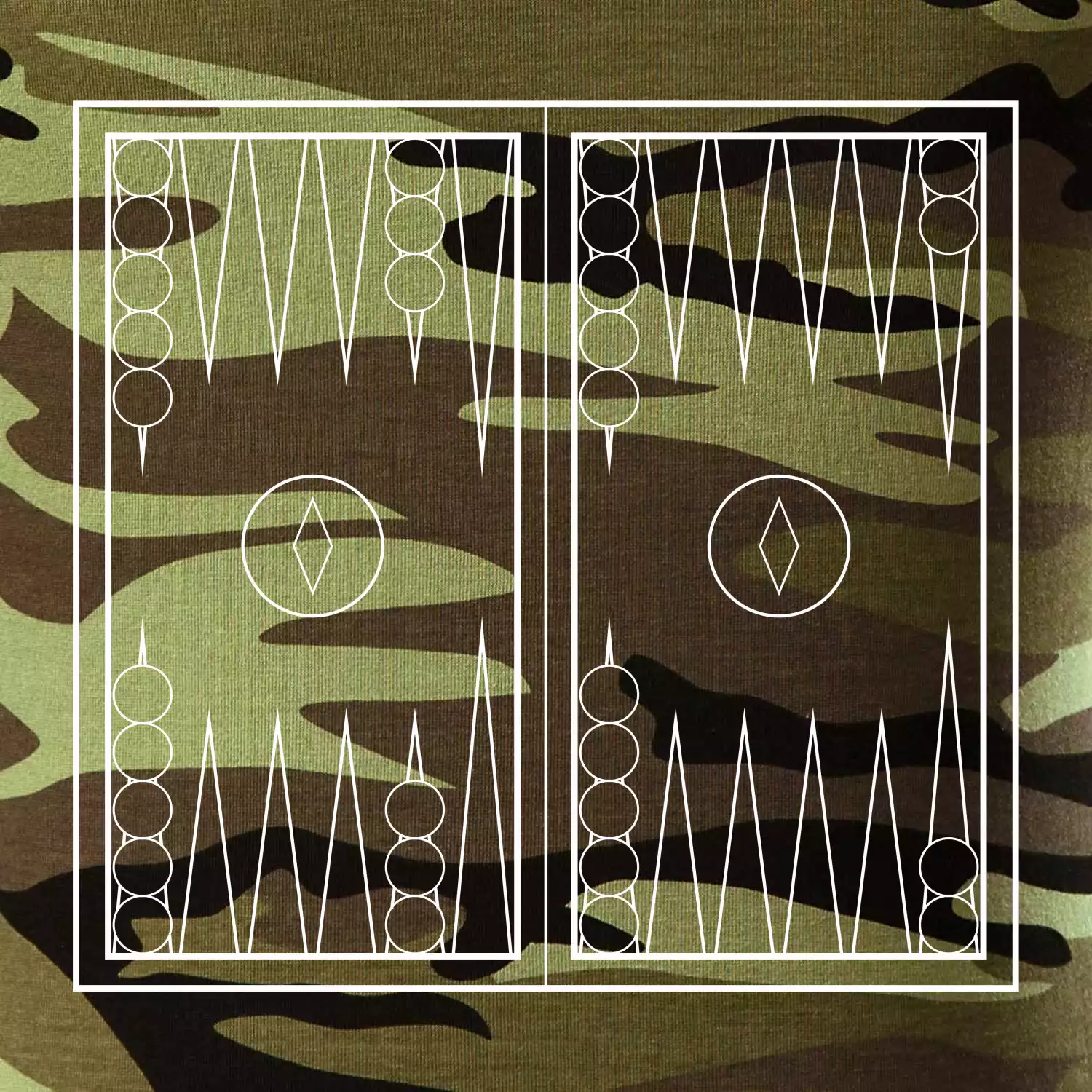 Backgammon černobílý