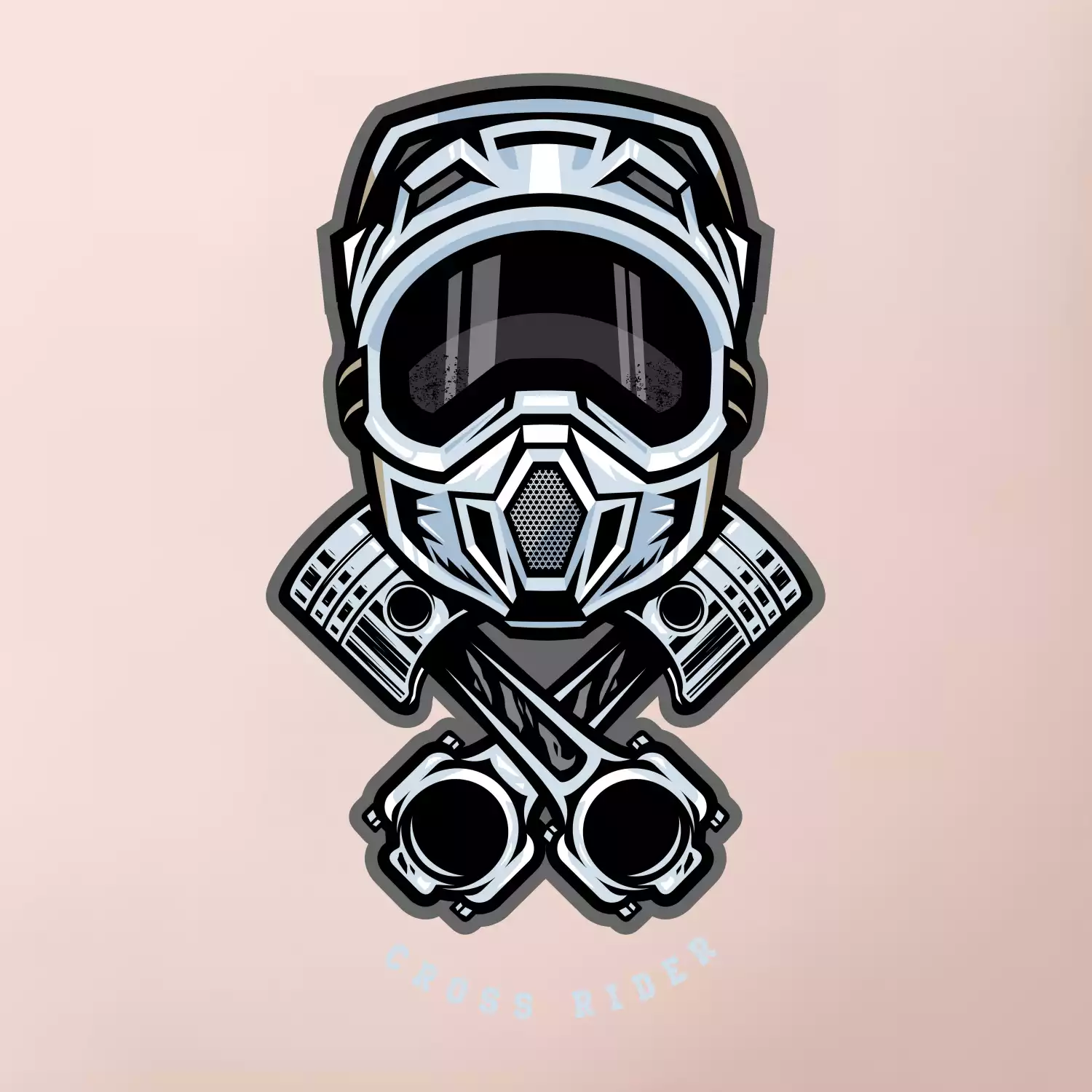 Cross rider písty helma