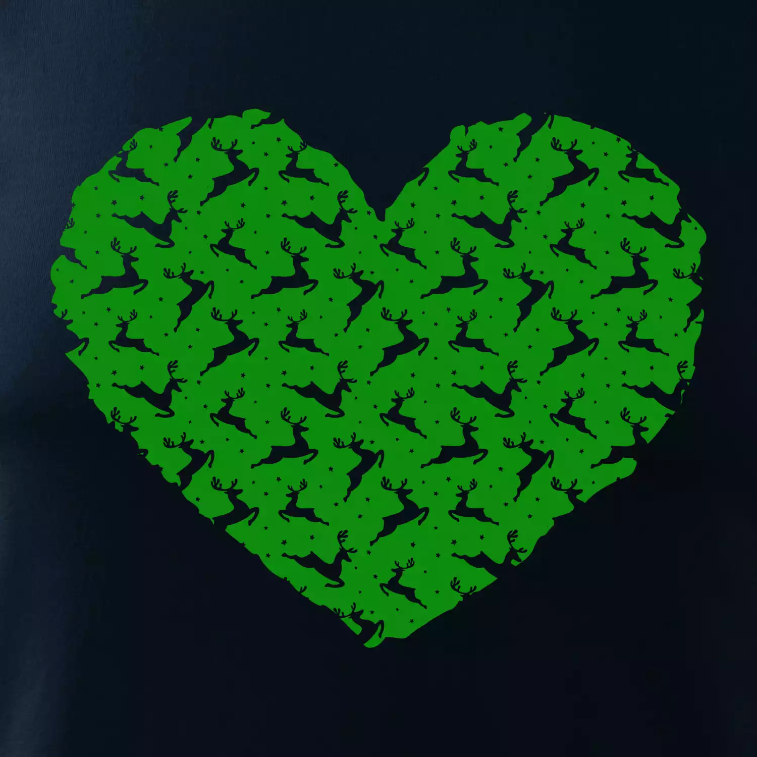 Vánoční jeleni v srdci